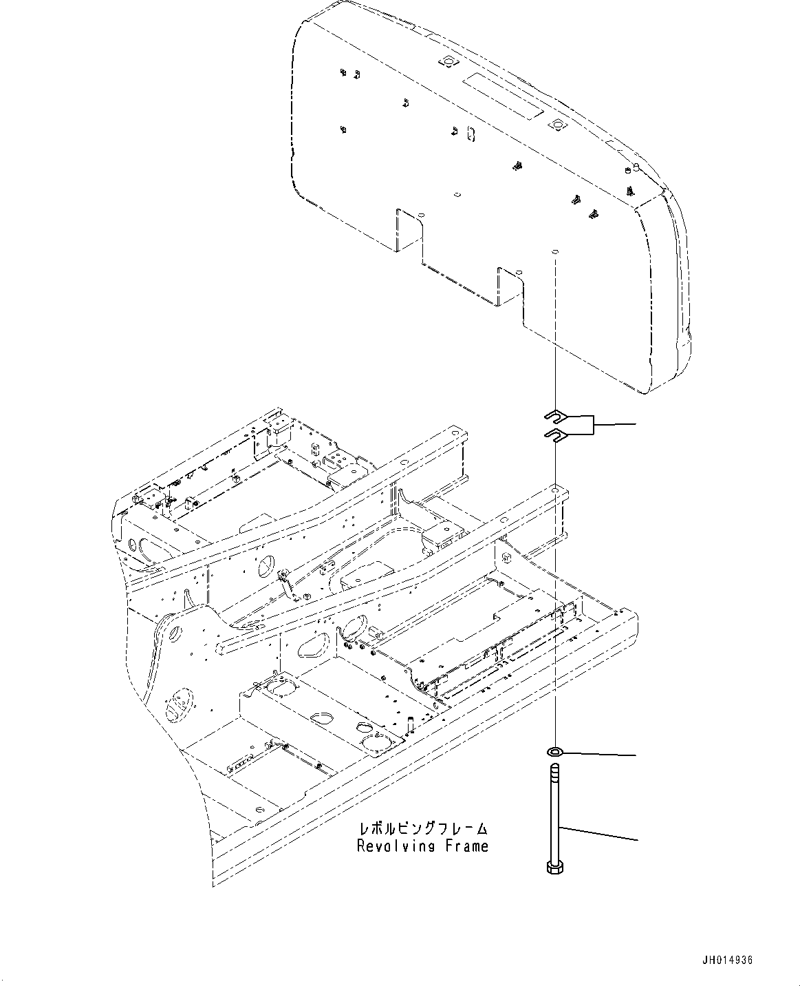 Excavators Komatsu / PC210LC-11 S/N 500001-UP(PC00013U) / Counterweight Mounting(M013001 : M1520-001001)