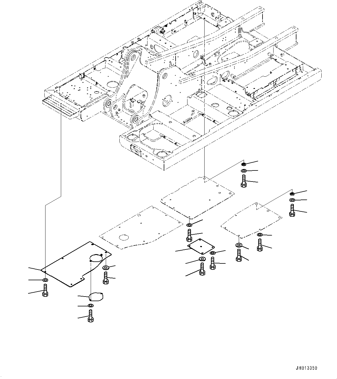 Excavators Komatsu / PC210LC-11 S/N 500001-UP(PC00013U) / Under Cover, (2/2)(M014002 : M1810-001002)