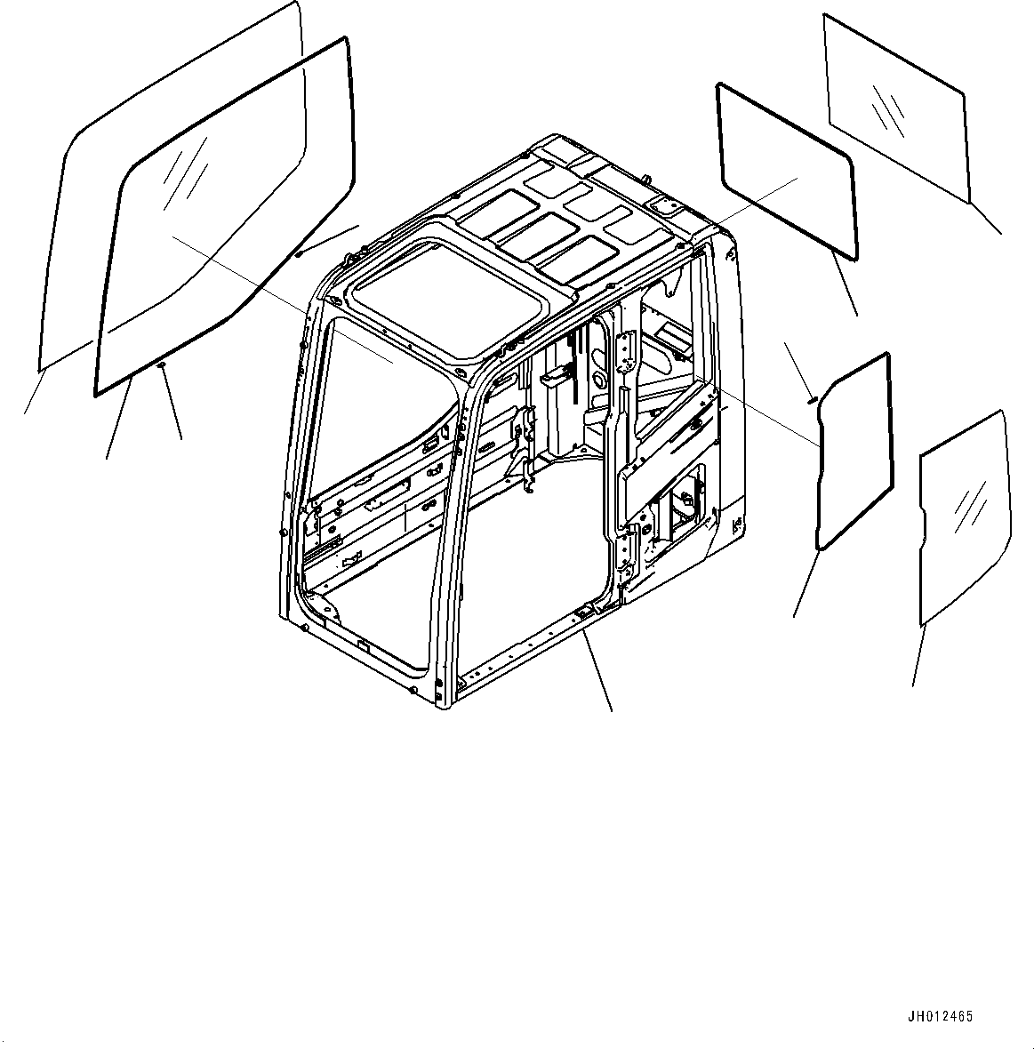 Excavators Komatsu / PC210LC-11 S/N K70001-UP(PC00015U) / Cab, Demolition, Body and Window(K015001 : K1110-002001)