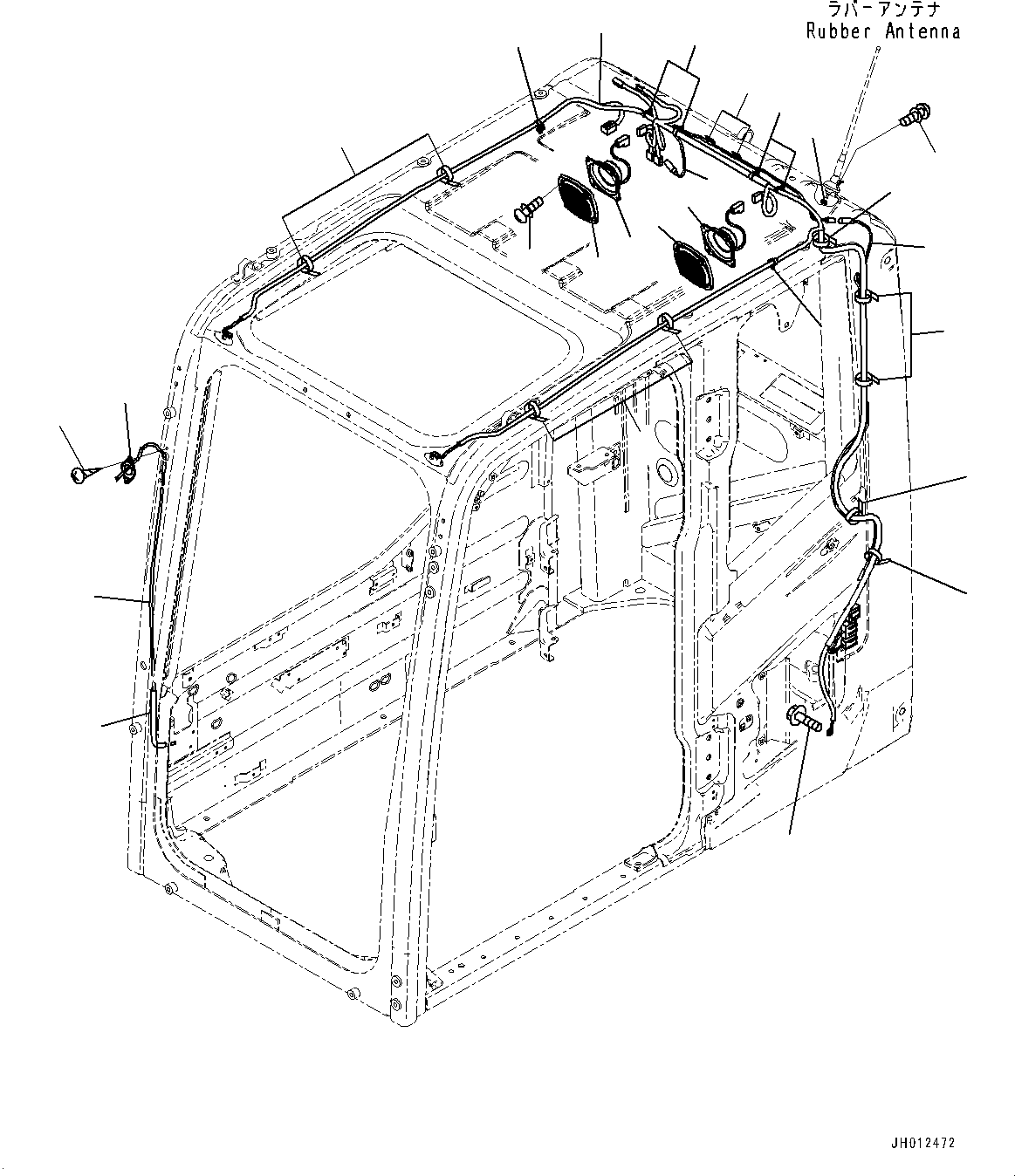 Excavators Komatsu / PC210LC-11 S/N K70001-UP(PC00015U) / Cab, ROPS Cab, Speaker and Window Washer(K014010 : K1110-001010)
