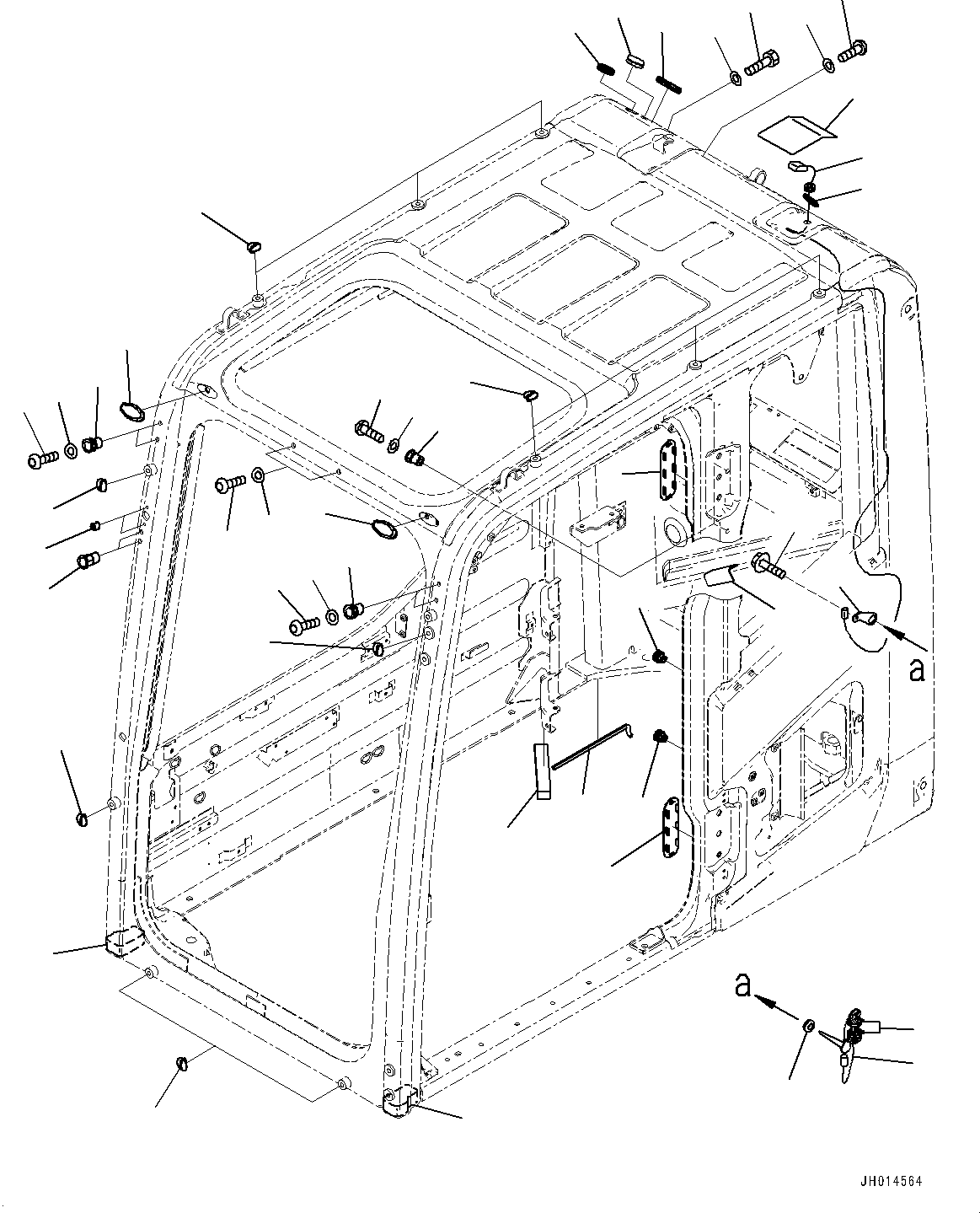 Excavators Komatsu / PC210LC-11 S/N K70001-UP(PC00015U) / Cab, ROPS Cab, KOMTRAX Antenna(K014013 : K1110-001013)