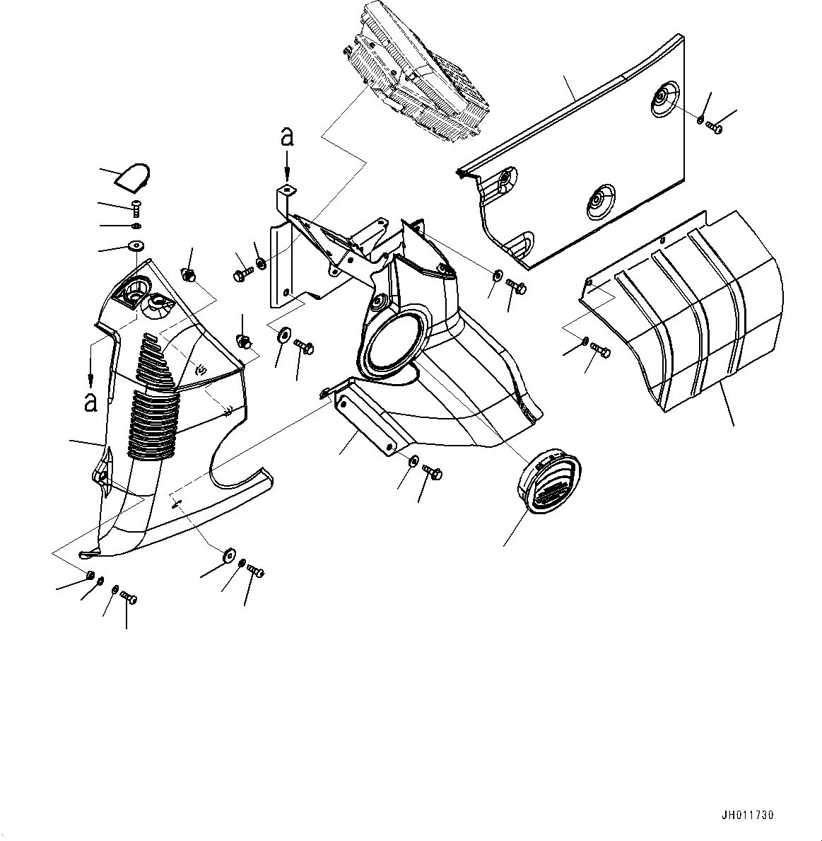 Excavators Komatsu / PC210LC-11 S/N K70001-UP(PC00015U) / Cab, ROPS Cab, Cab In Parts, Monitor and Cover(K014015 : K1110-001015)
