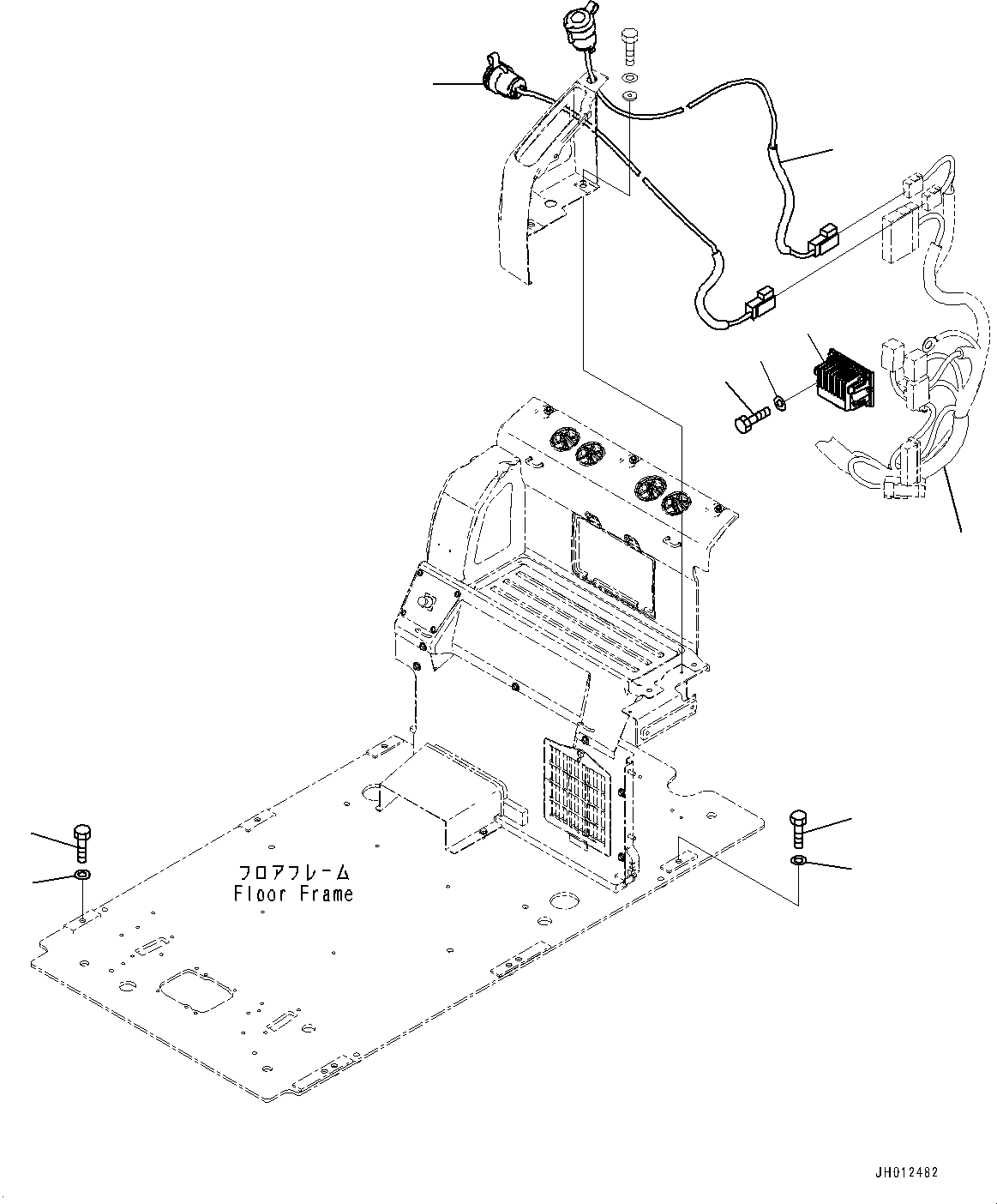 Excavators Komatsu / PC210LC-11 S/N K70001-UP(PC00015U) / Cab, ROPS Cab, Cab In Parts, Rear Cover (2/2)(K014026 : K1110-001026)