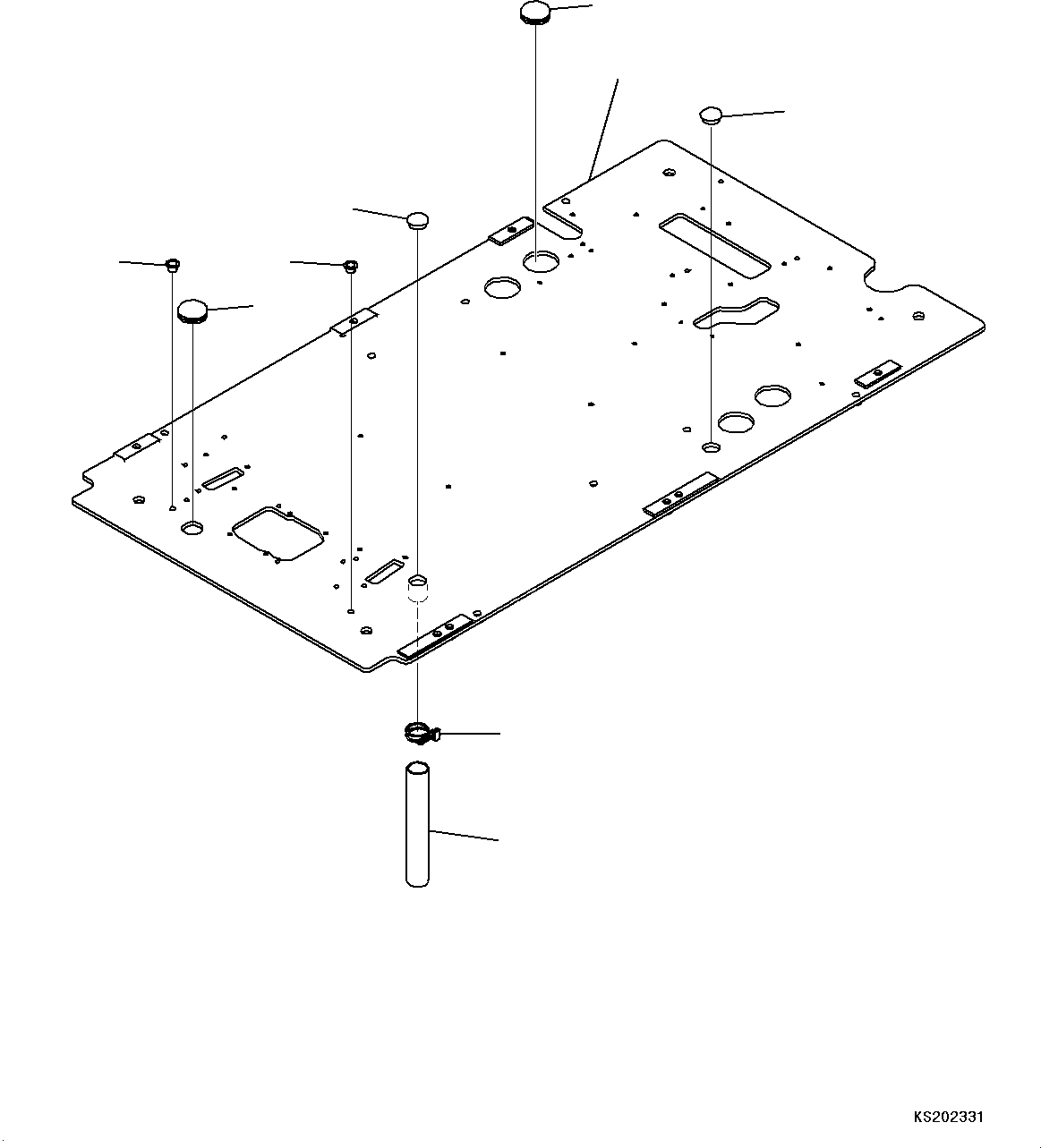 Excavators Komatsu / PC210LC-11 S/N K70001-UP(PC00015U) / Cab, ROPS Cab, Floor, Frame(K014028 : K1110-001028)