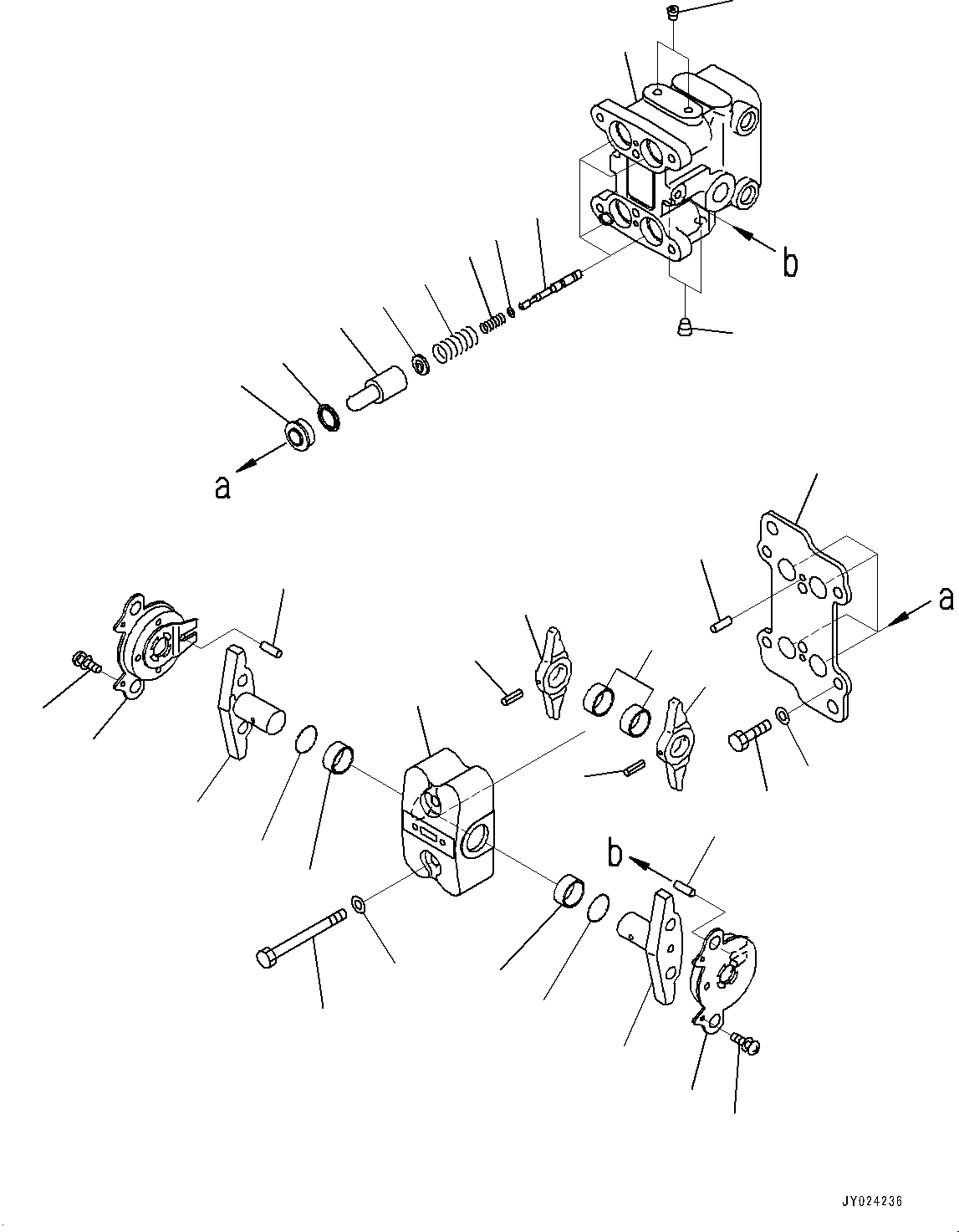 Excavators Komatsu / PC210LC-11 S/N K70001-UP(PC00015U) / Cab, Demolition, Floor, PPC Valve for Travel(K015030 : K1110-002030)