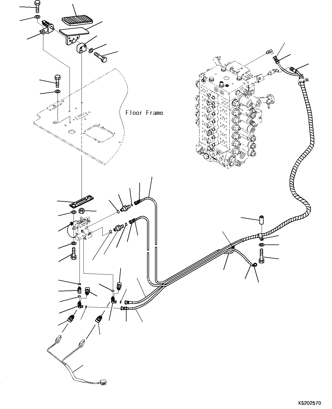 Excavators Komatsu / PC210LC-11 S/N K70001-UP(PC00015U) / Cab, ROPS Cab, Floor, 1st Attachment Control(K014033 : K1110-001033)