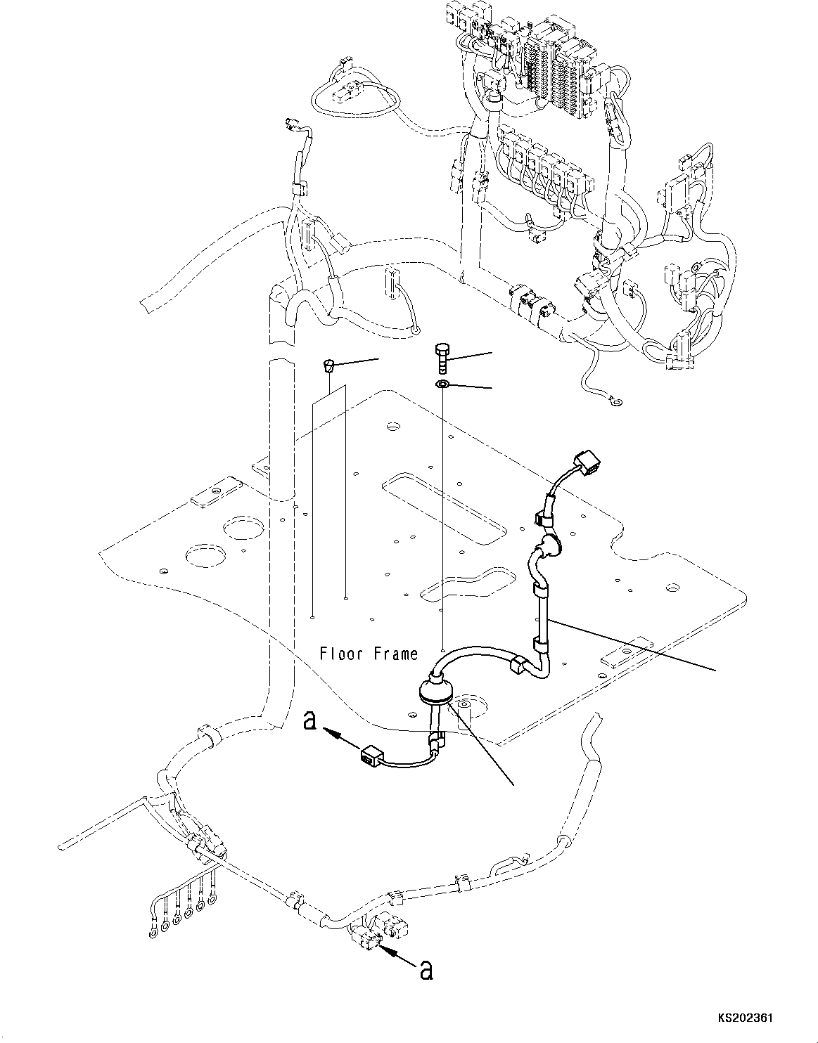 Excavators Komatsu / PC210LC-11 S/N K70001-UP(PC00015U) / Cab, ROPS Cab, Floor, Komvision Harness (#K70325-)(K014037 : K1110-001037)