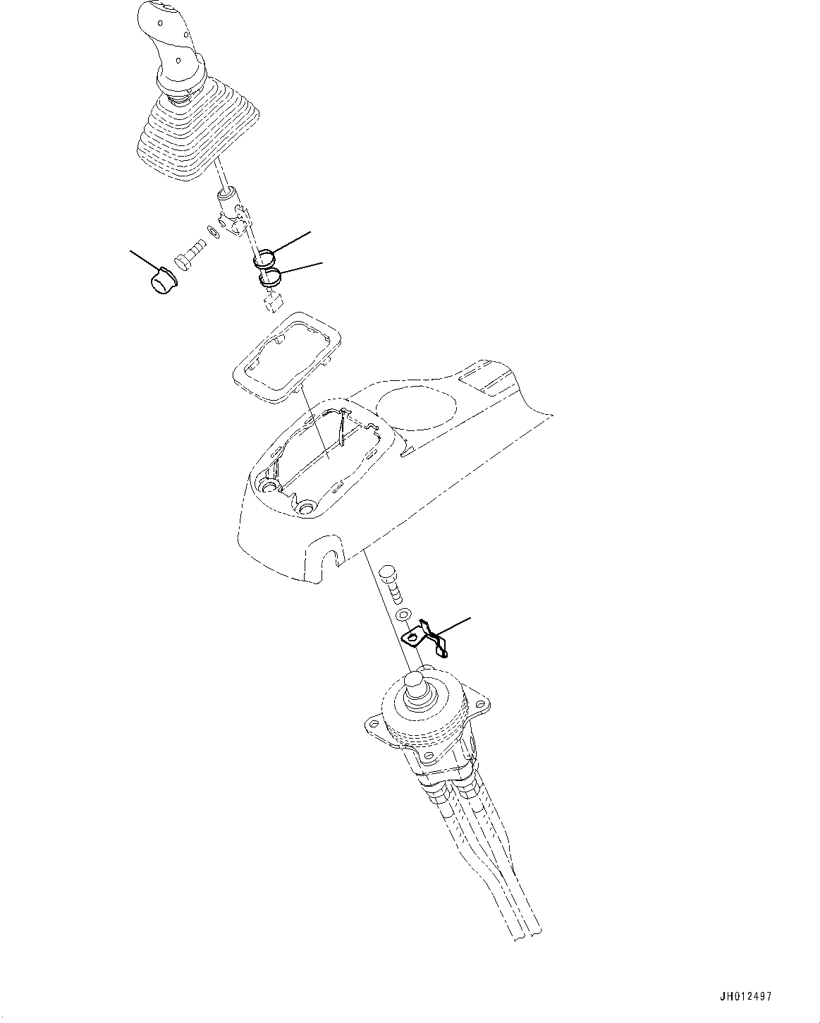 Excavators Komatsu / PC210LC-11 S/N K70001-UP(PC00015U) / Cab, ROPS Cab, Floor, Work Equipment Control Lever, L.H. (2/2)(K014042 : K1110-001042)