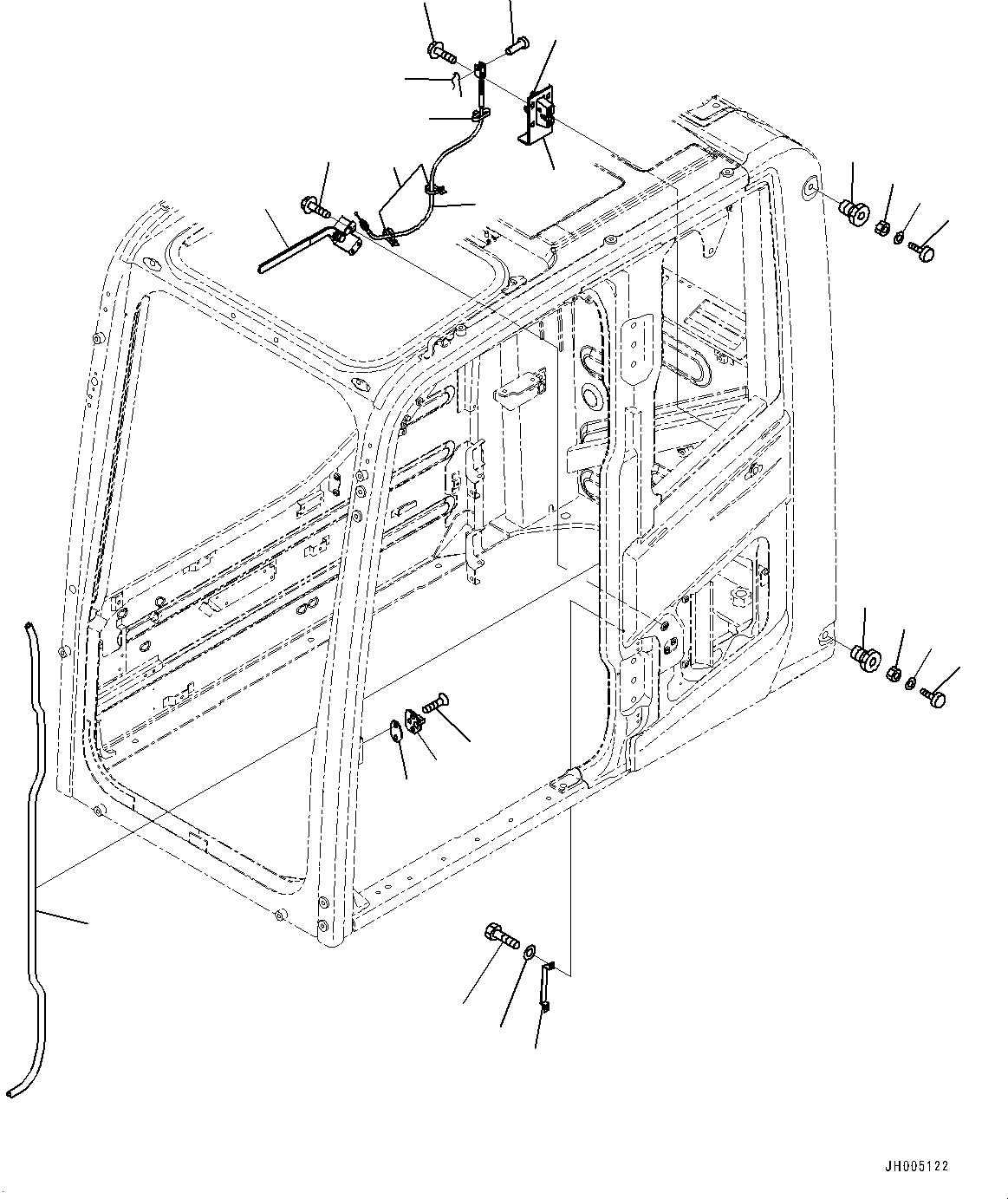 Excavators Komatsu / PC210LC-11 S/N K70001-UP(PC00015U) / Cab, Demolition, Open Lock and Door Catch(K015007 : K1110-002007)