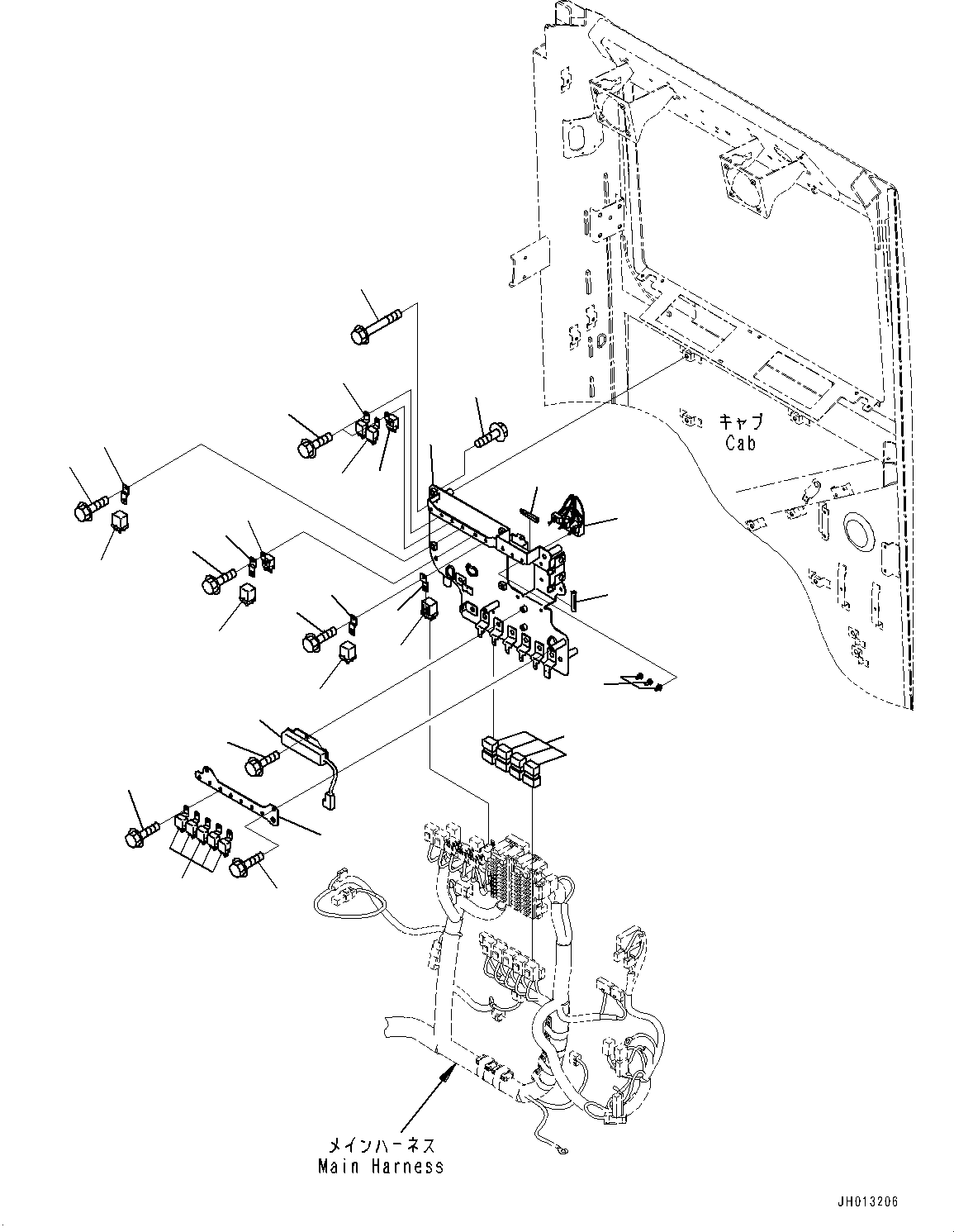 Excavators Komatsu / PC210LC-11 S/N K70001-UP(PC00015U) / Cab, Demolition, Cab In Parts, Sub Plate and Relay(K015022 : K1110-002022)