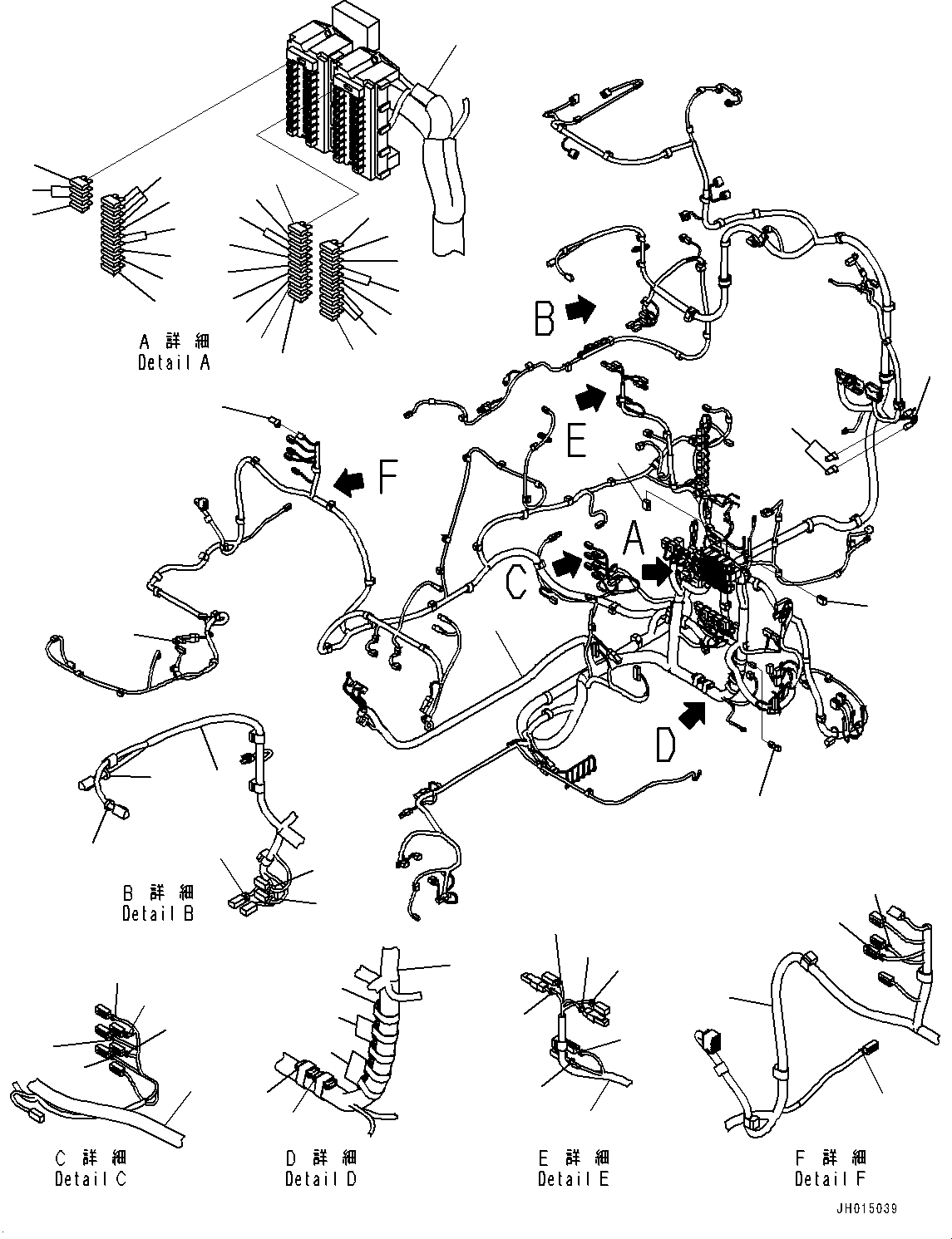 Excavators Komatsu / PC210LC-11 S/N K70001-UP(PC00015U) / Cab, Demolition, Floor, Wiring Harness(K015036 : K1110-002036)