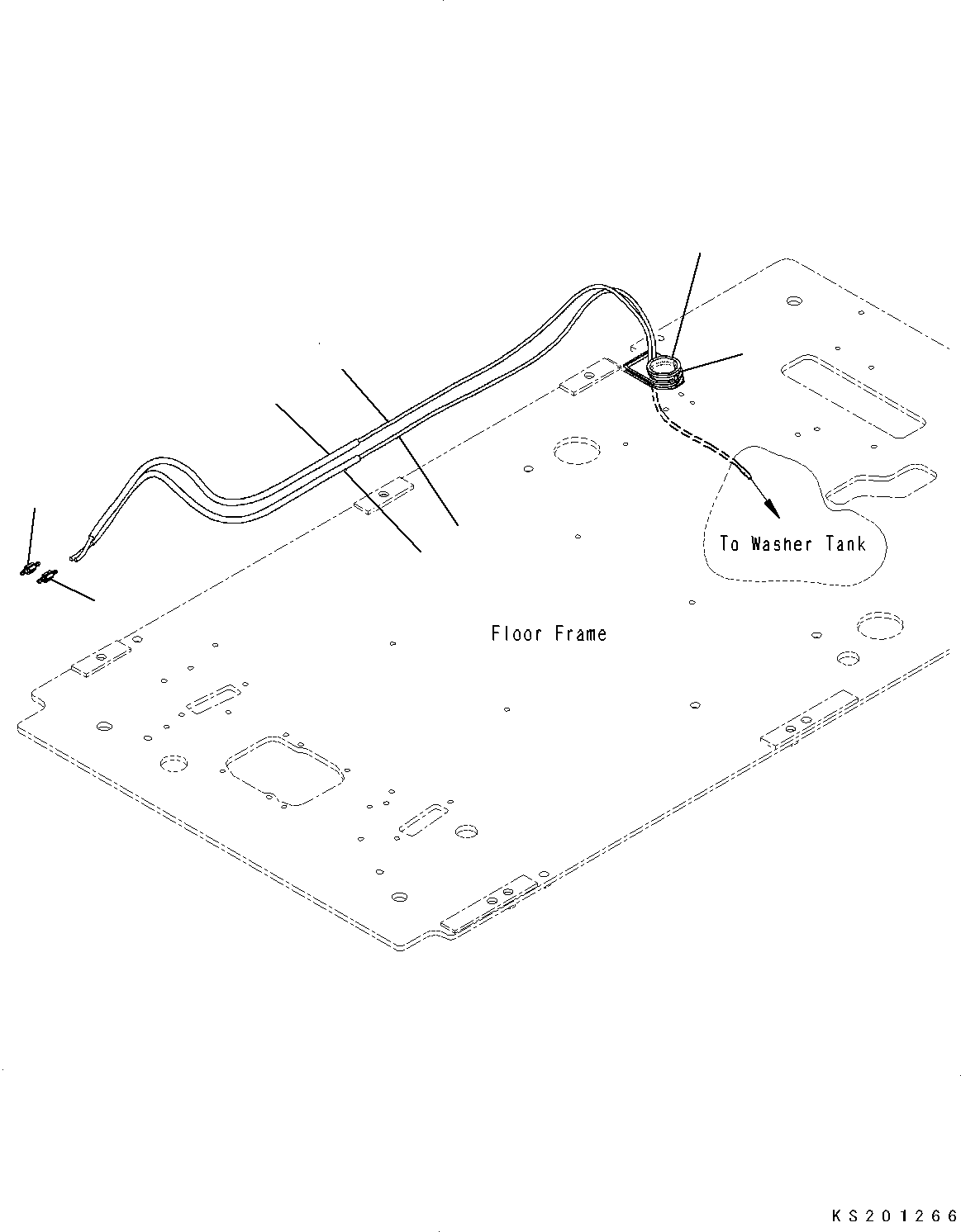 Excavators Komatsu / PC210LC-11 S/N K70001-UP(PC00015U) / Cab, Demolition, Frame, Window Washer Hose(K015041 : K1110-002041)