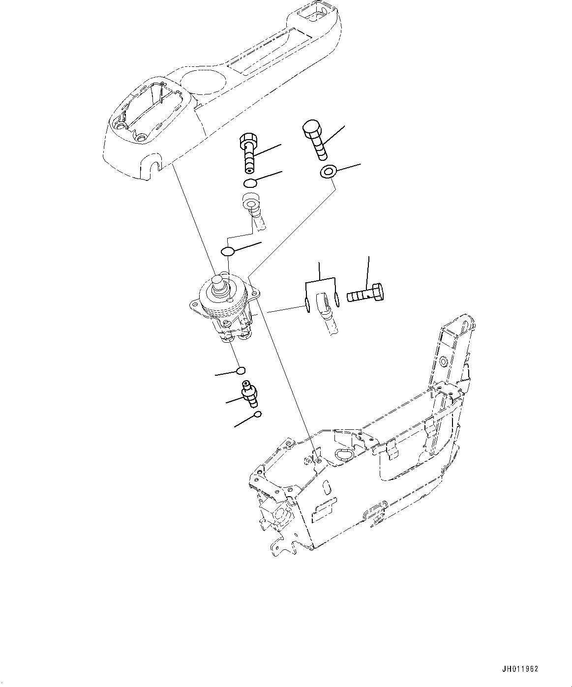 Excavators Komatsu / PC210LC-11 S/N K70001-UP(PC00015U) / Cab, Demolition, Floor, Work Equipment Control, Lever, L.H. (2/2)(K015044 : K1110-002044)