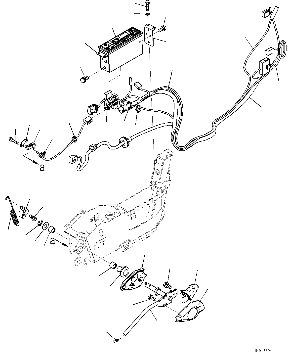 Excavators Komatsu / PC210LC-11 S/N K70001-UP(PC00015U) / Cab, Demolition, Floor, Radio and Work Equipment Lock Lever(K015047 : K1110-002047)