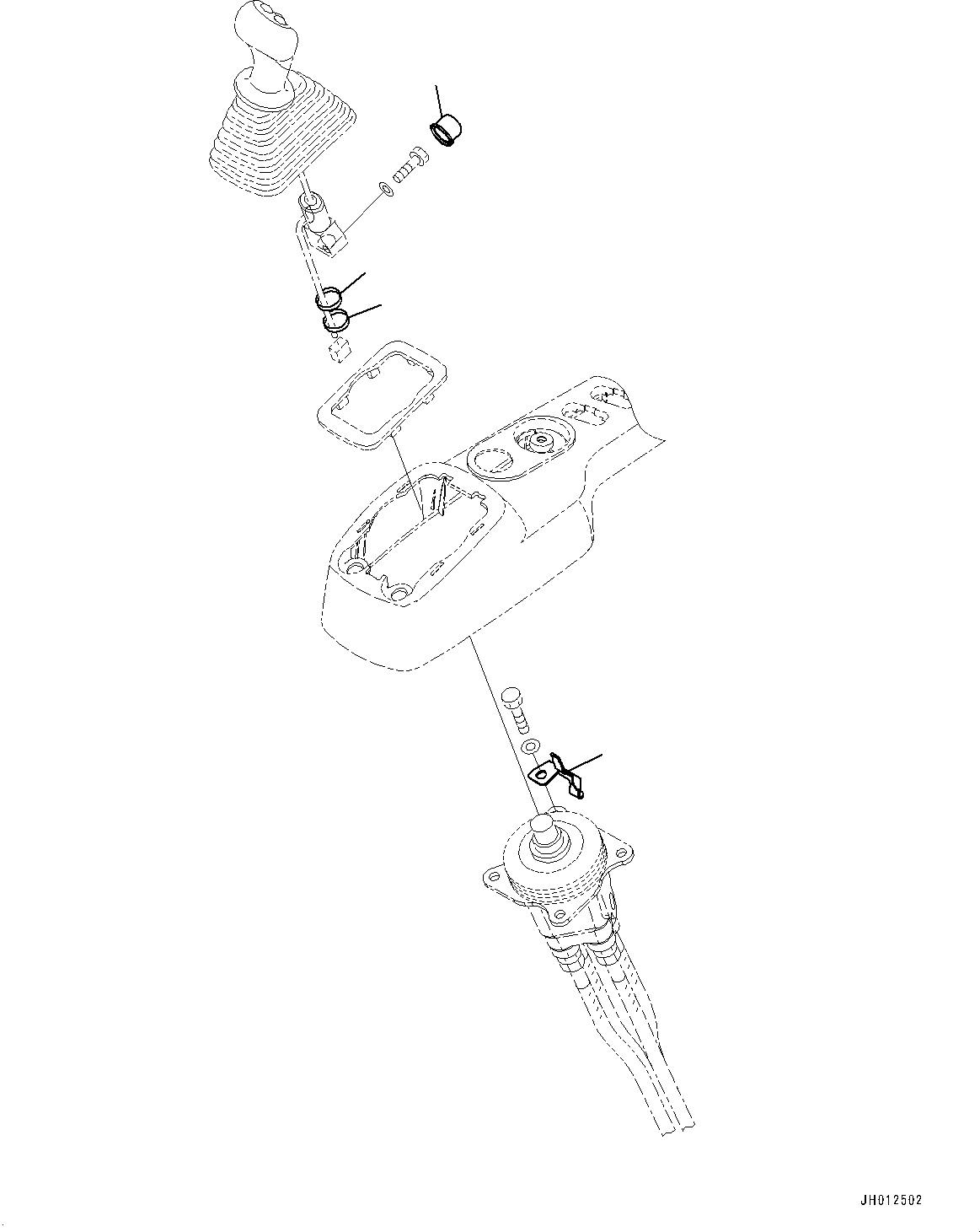 Excavators Komatsu / PC210LC-11 S/N K70001-UP(PC00015U) / Cab, Demolition, Floor, PPC Valve for Work Equipment, R.H.(K015050 : K1110-002050)