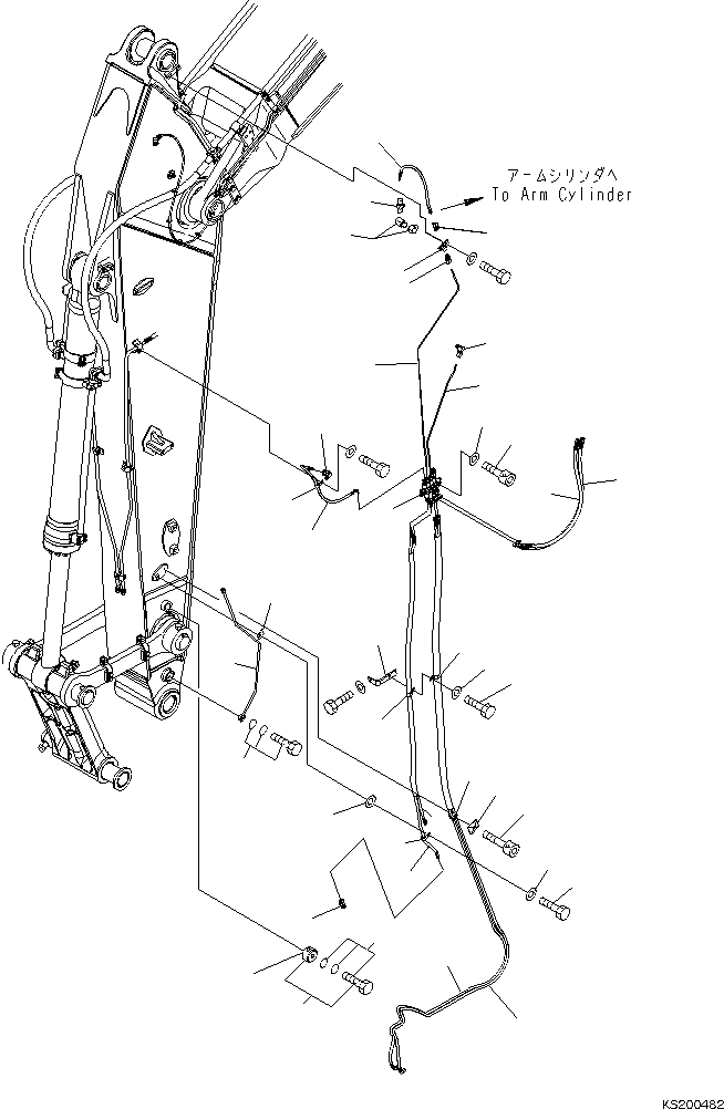 Excavators Komatsu / PC360LC-11 S/N K70001-UP(PC00018U) / Auto Grease System, Arm 3200mm(G001007 : G1010-001007)