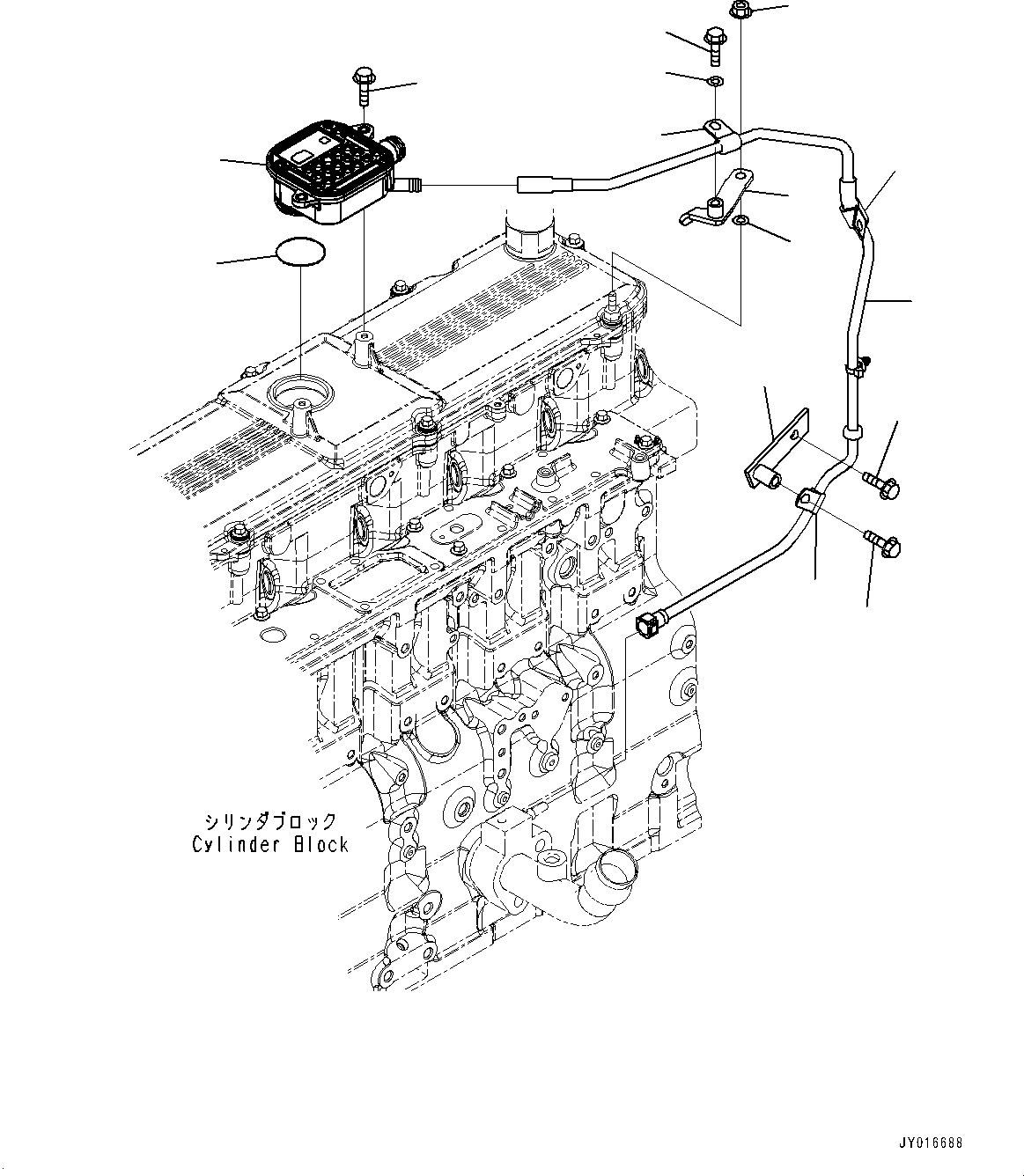 Engines Komatsu / SAA6D114E-6C S/N 26903969-UP (For HB365LC-3)(PC00028U) / Breather(A003001 : ABR00-001001)