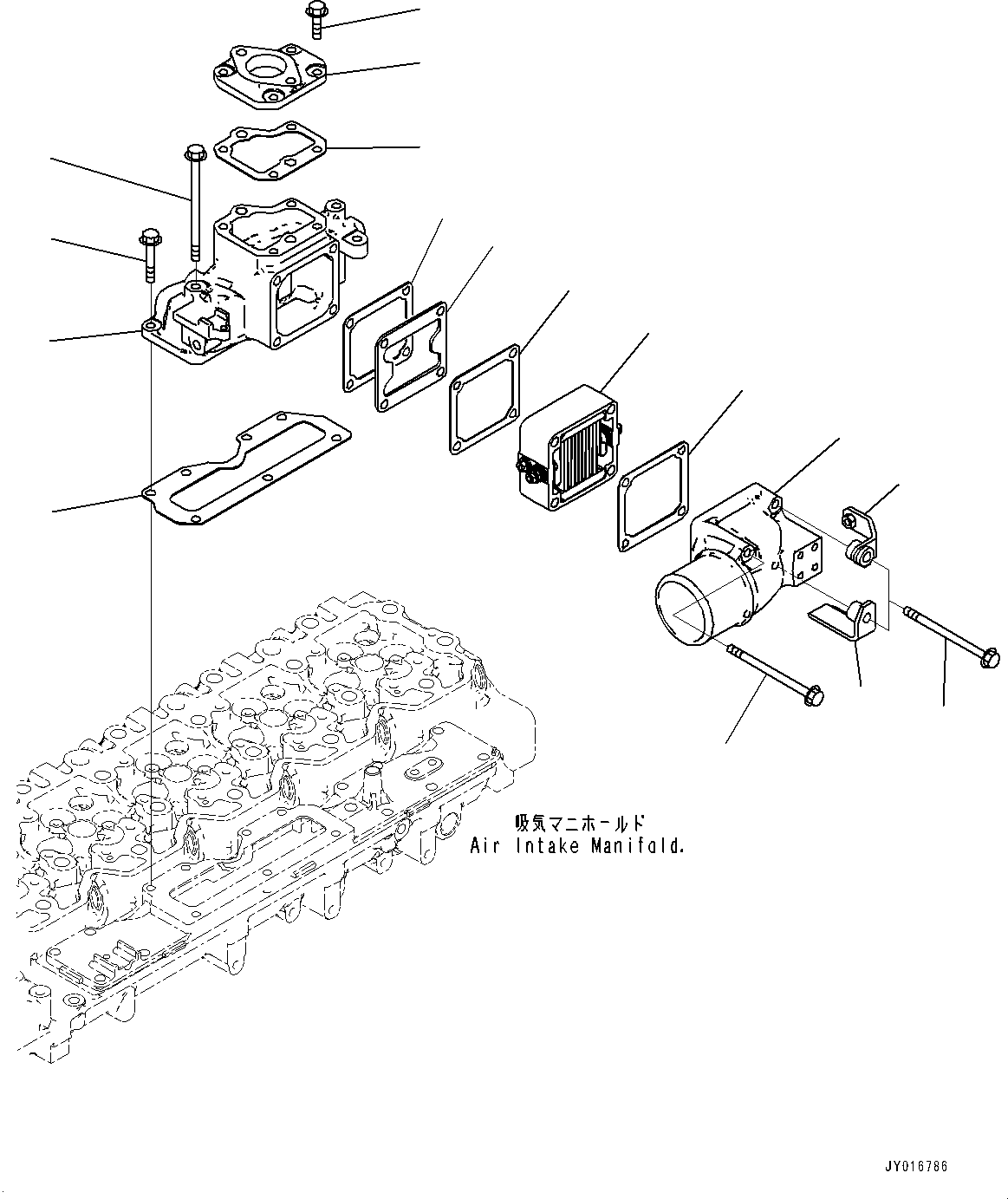 Engines Komatsu / SAA6D114E-6C S/N 26903969-UP (For HB365LC-3)(PC00028U) / Air Intake Connector(A005001 : AIC00-001001)