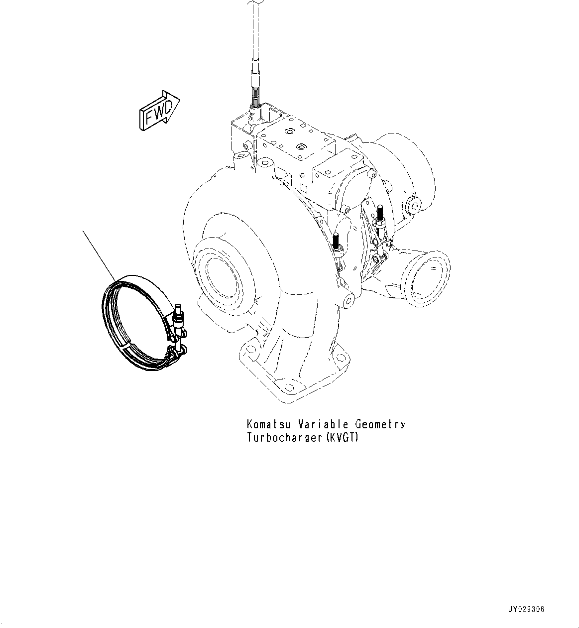 Engines Komatsu / SAA6D114E-6C S/N 26903969-UP (For HB365LC-3)(PC00028U) / Exhaust Connector Clamp(A023001 : B9999-508001)