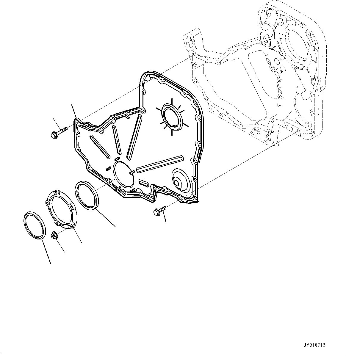 Engines Komatsu / SAA6D114E-6C S/N 26903969-UP (For HB365LC-3)(PC00028U) / Front Gear Cover(B001001 : AGG00-001001)