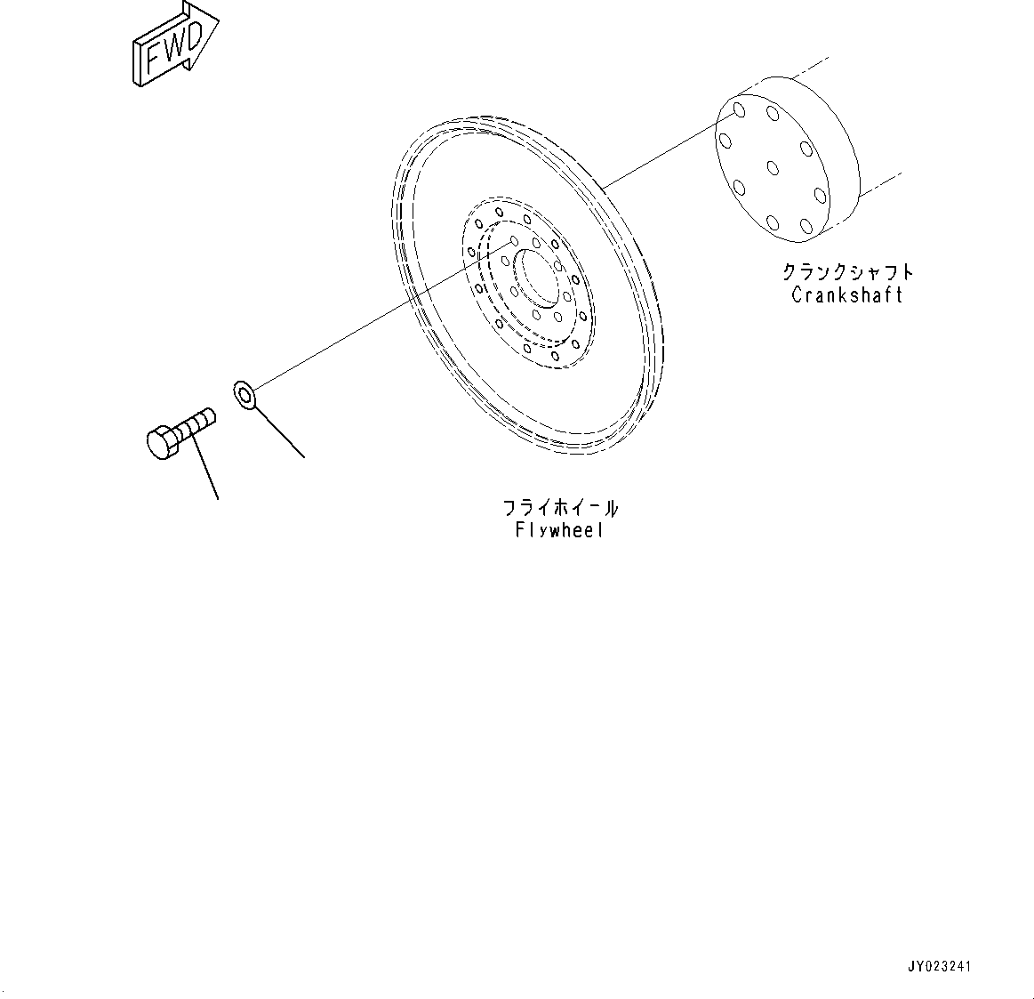 Engines Komatsu / SAA6D114E-6C S/N 26903969-UP (For HB365LC-3)(PC00028U) / Flywheel Mounting(B006001 : AFW10-001001)