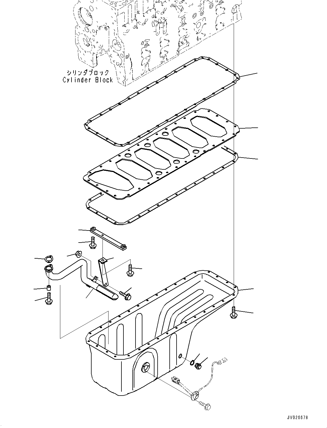 Komatsu parts book diagram for SAA6D114E-6C S/N 26903969-UP (For HB365LC-3): ENGINE OIL PAN