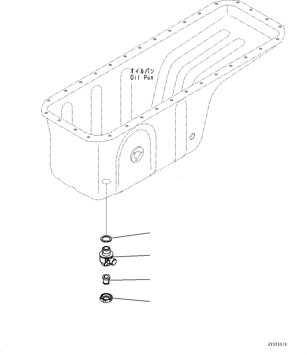Engines Komatsu / SAA6D114E-6C S/N 26903969-UP (For HB365LC-3)(PC00028U) / Engine Oil Pan Drain(B008001 : ARD00-001001)