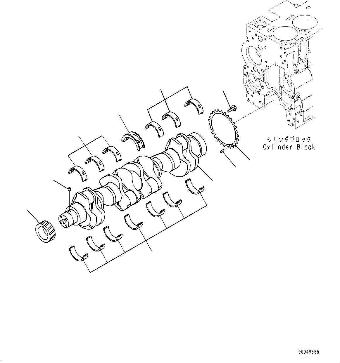 Engines Komatsu / SAA6D114E-6C S/N 26903969-UP (For HB365LC-3)(PC00028U) / Crankshaft(B017001 : A2319-001001)