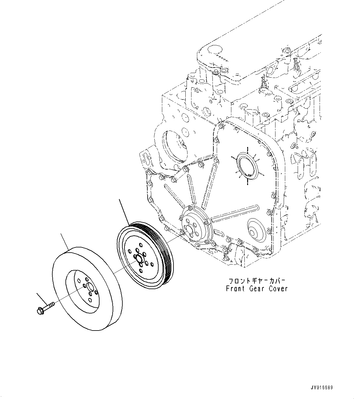 Engines Komatsu / SAA6D114E-6C S/N 26903969-UP (For HB365LC-3)(PC00028U) / Vibration Damper(B018001 : ADA00-001001)