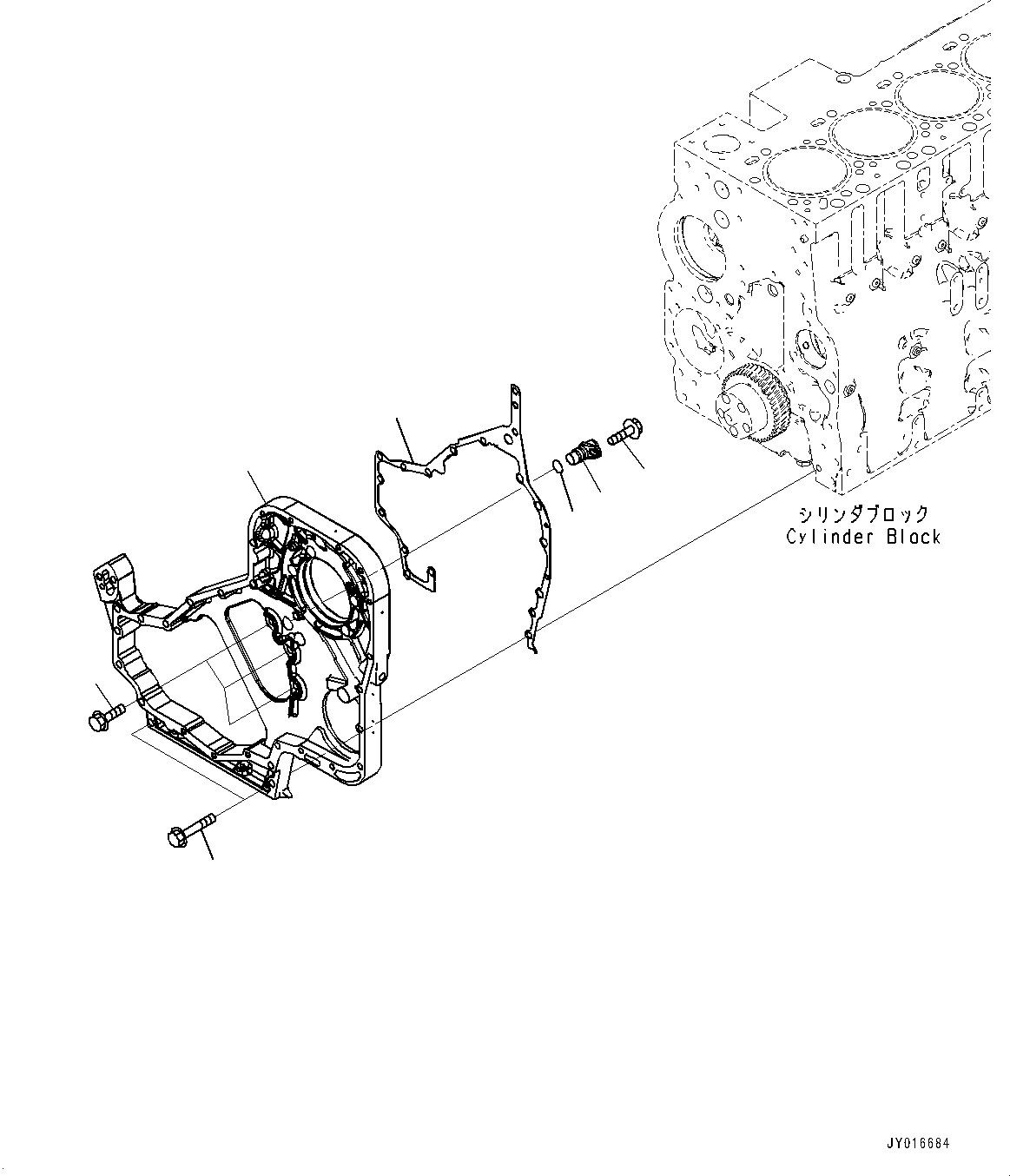 Engines Komatsu / SAA6D114E-6C S/N 26903969-UP (For HB365LC-3)(PC00028U) / Front Gear Housing(B022001 : ABB10-001001)