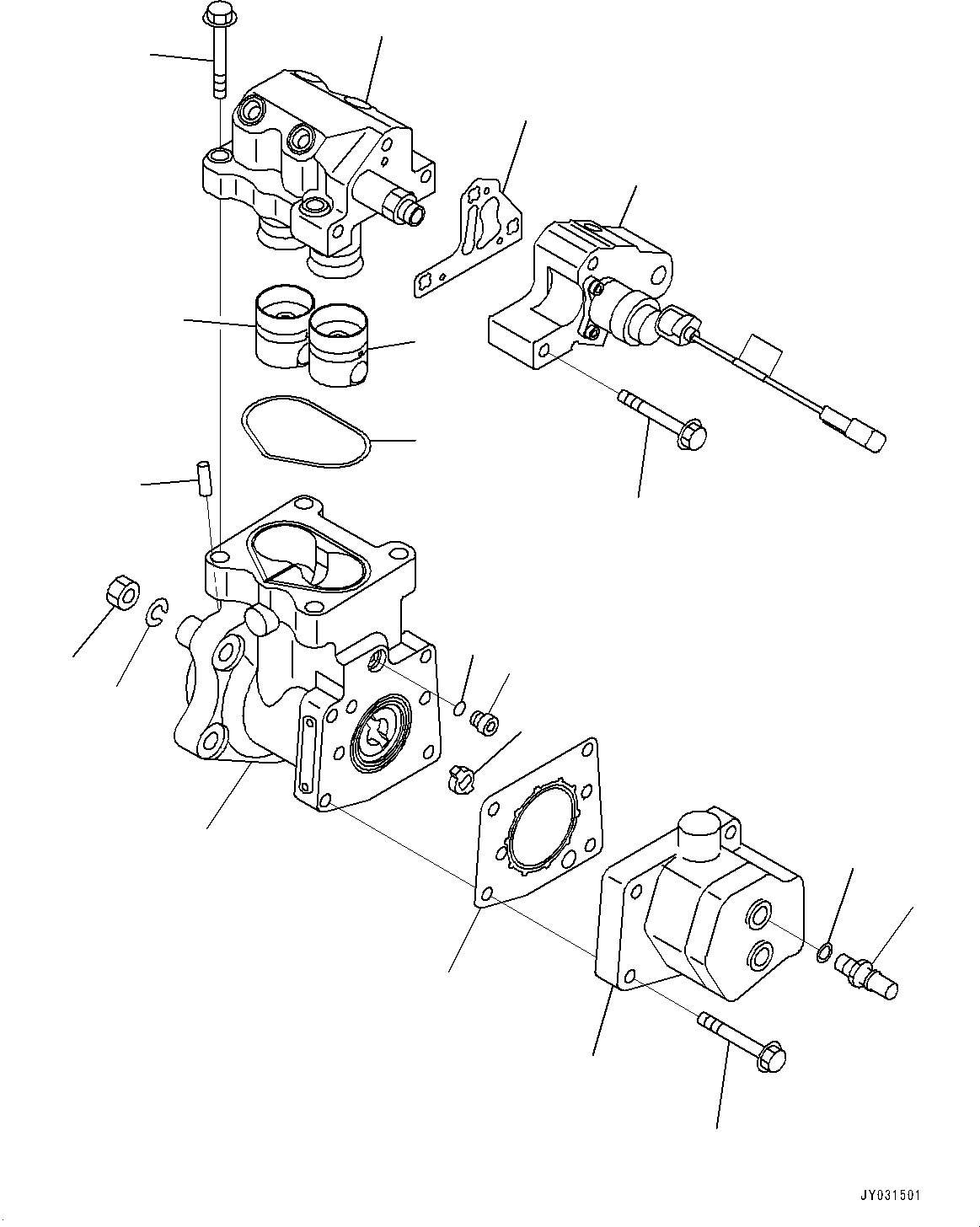 Komatsu parts book diagram for SAA6D114E-6C S/N 26903969-UP (For HB365LC-3): FUEL SUPPLY PUMP