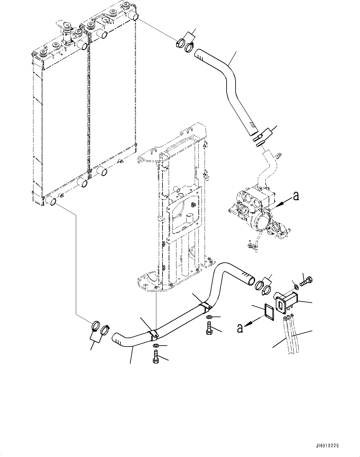 Excavators Komatsu / PC700LC-11 S/N 80013-UP(PC00032U) / Cooling System, Radiator Piping(C001015 : C0100-001015)