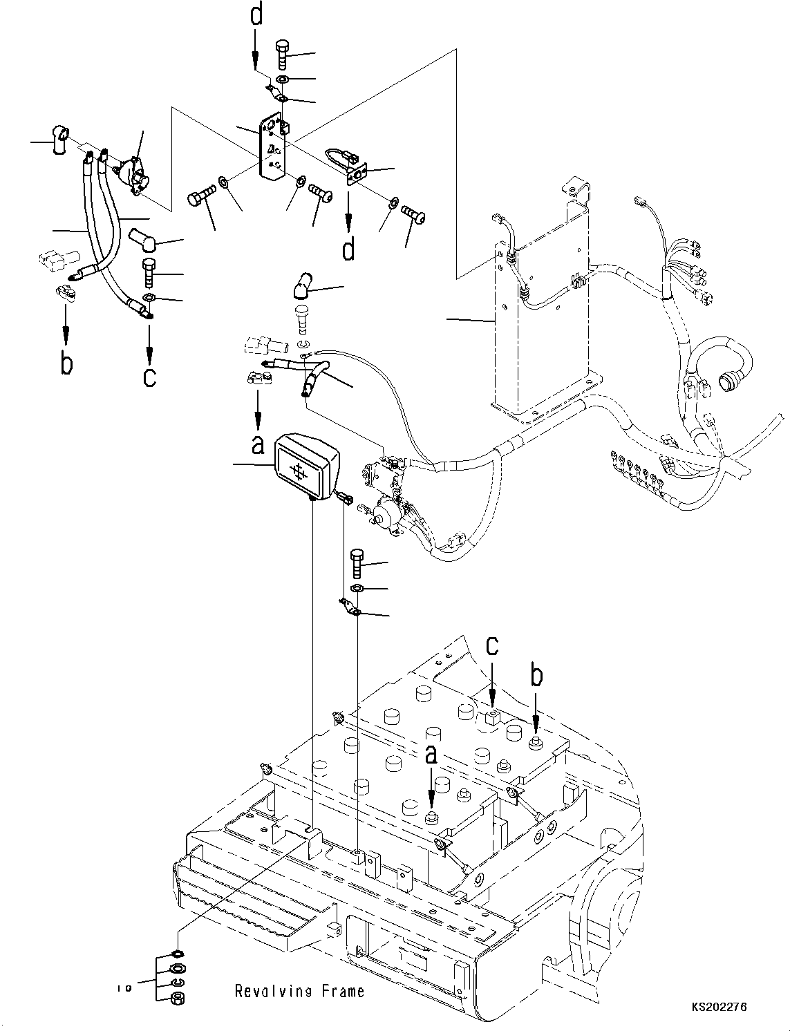 Komatsu parts book diagram for PC700LC-11 S/N 80013-UP: ELECTRIC WIRING HARNESS, BATTERY CABLE FOR DISCONNECT SWITCH