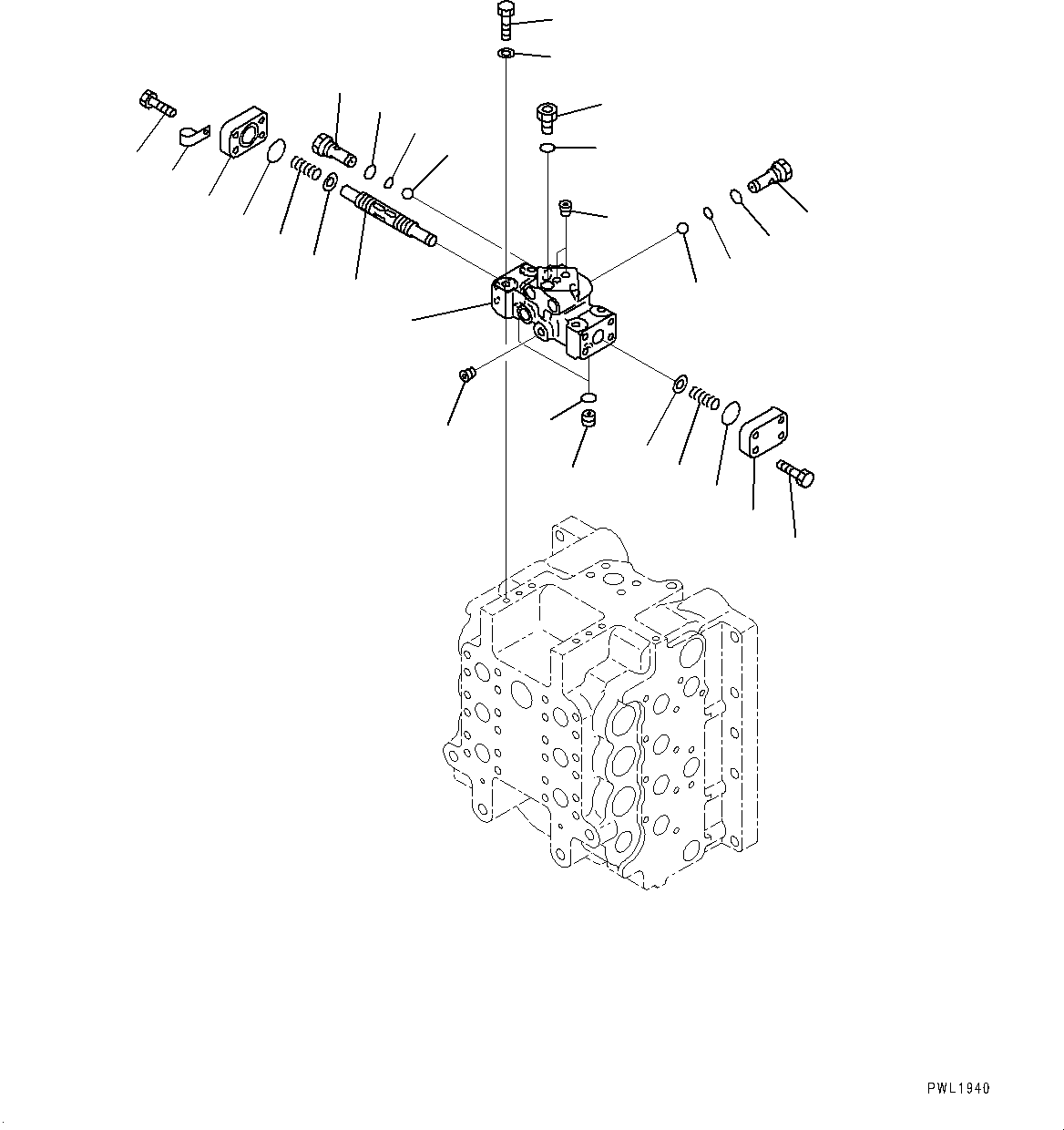 Excavators Komatsu / PC700LC-11 S/N 80013-UP(PC00032U) / Control Valve, 9-Spool, Inner Parts (4/8)(H002004 : H0120-001004)