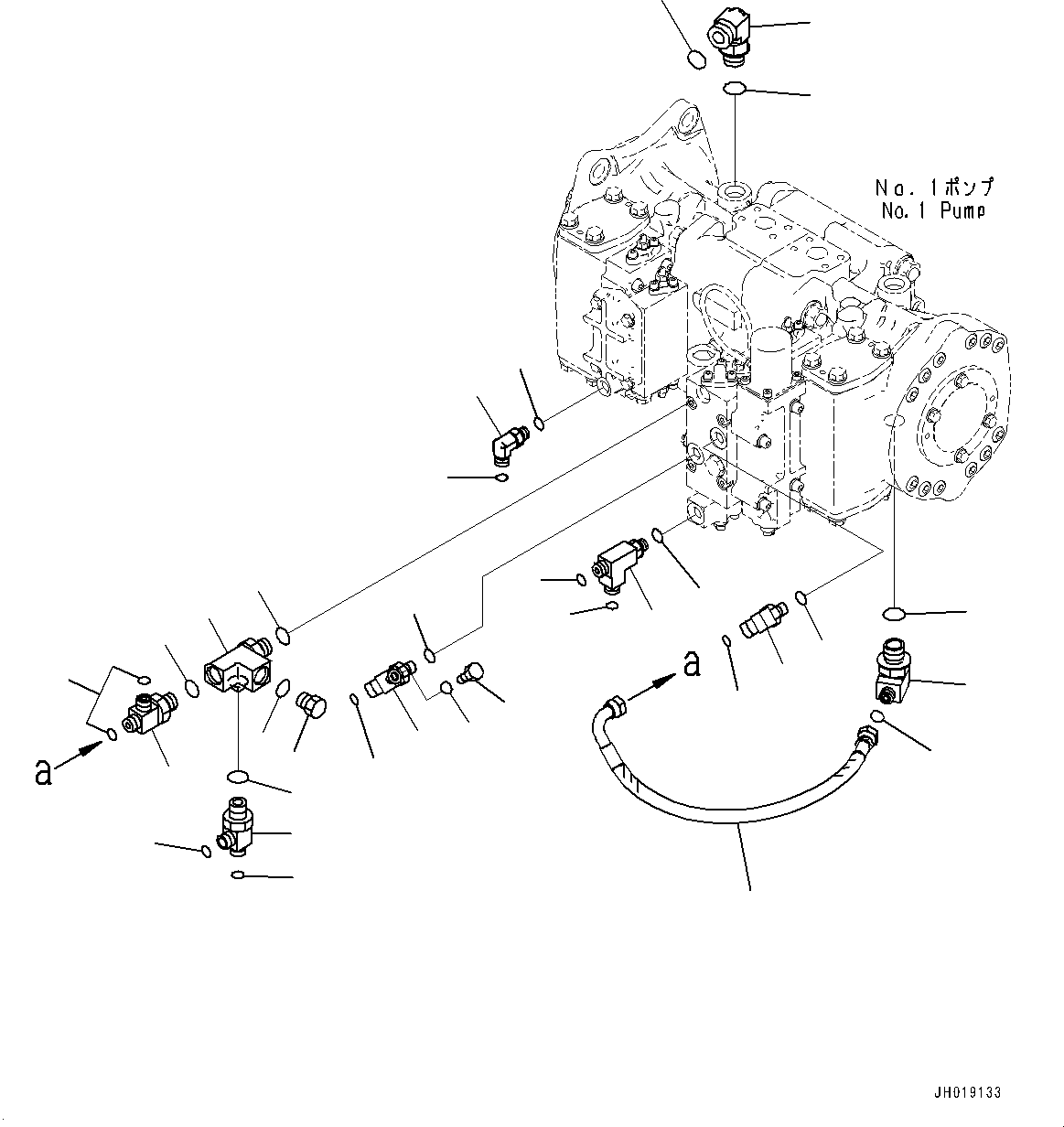 Excavators Komatsu / PC700LC-11 S/N 80013-UP(PC00032U) / NO.1 Pump, Related Parts (1/2)(H003001 : H0210-001001)