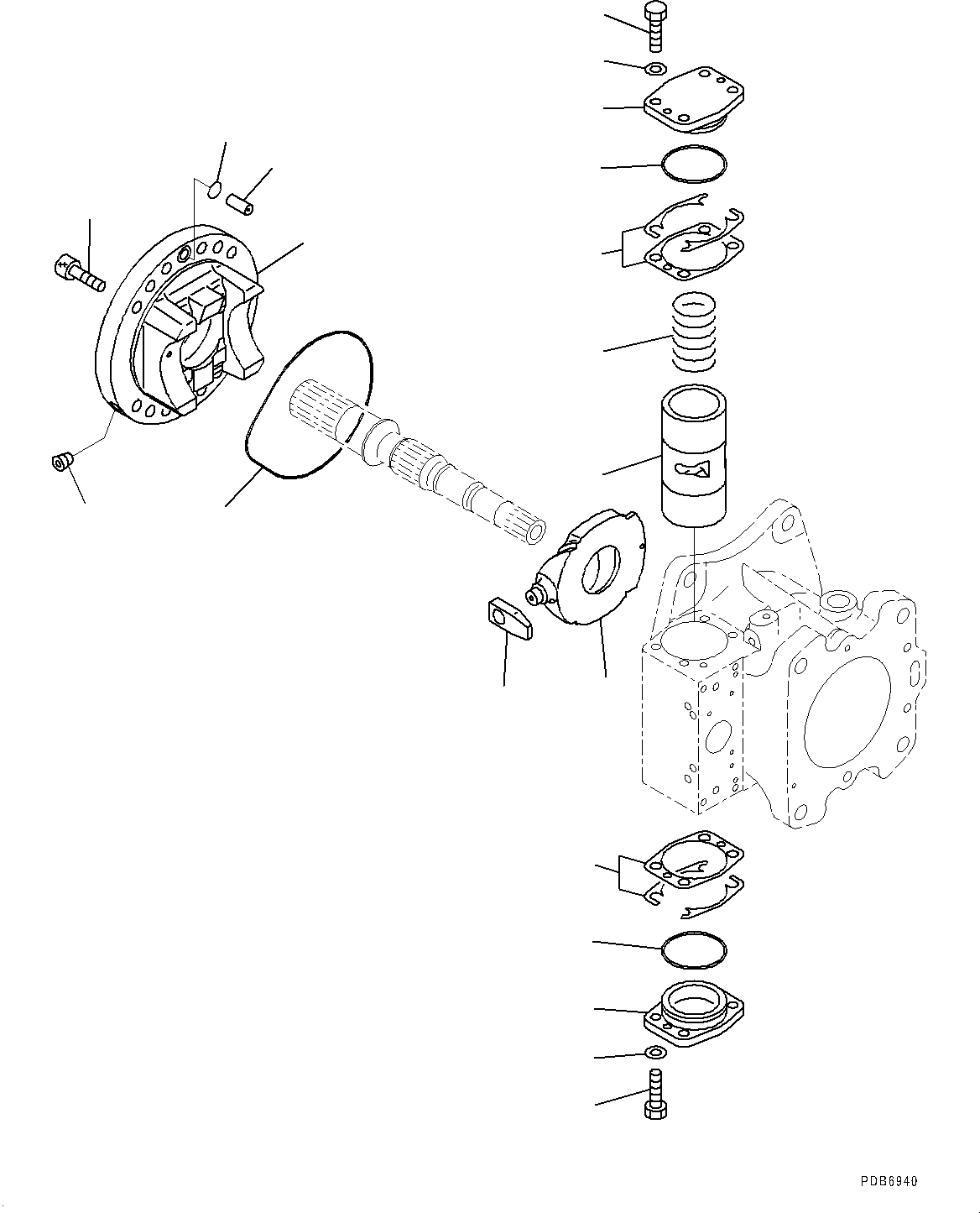 Excavators Komatsu / PC700LC-11 S/N 80013-UP(PC00032U) / NO.1 Pump, Inner Parts (3/13)(H003004 : H0210-001004)