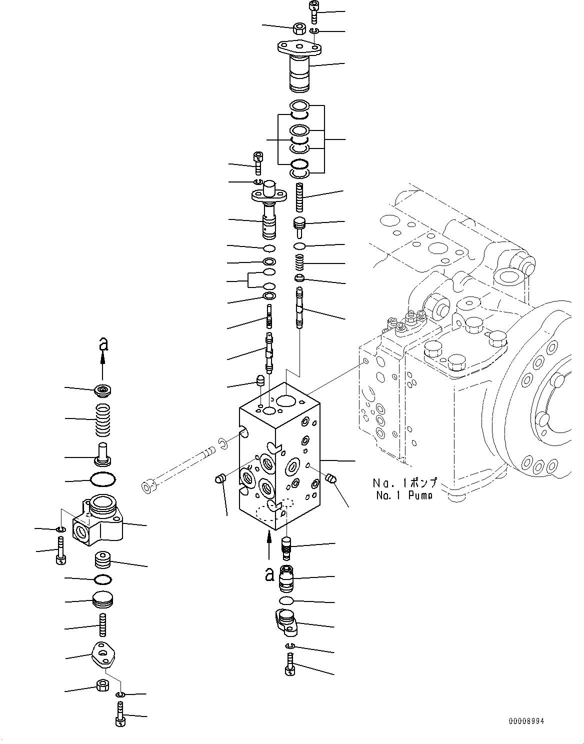 Excavators Komatsu / PC700LC-11 S/N 80013-UP(PC00032U) / NO.1 Pump, Inner Parts (10/13)(H003011 : H0210-001011)