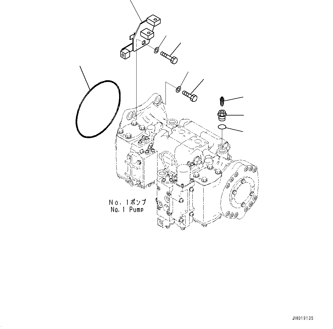 Excavators Komatsu / PC700LC-11 S/N 80013-UP(PC00032U) / NO.1 Pump, Related Parts (2/2)(H003015 : H0210-001015)