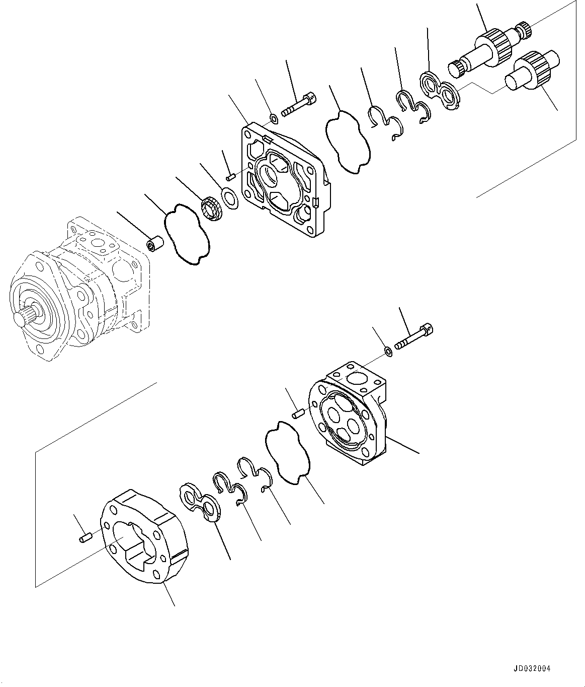 Excavators Komatsu / PC700LC-11 S/N 80013-UP(PC00032U) / Gear Pump, Fan Pump (6/7)(H005006 : H0240-001006)