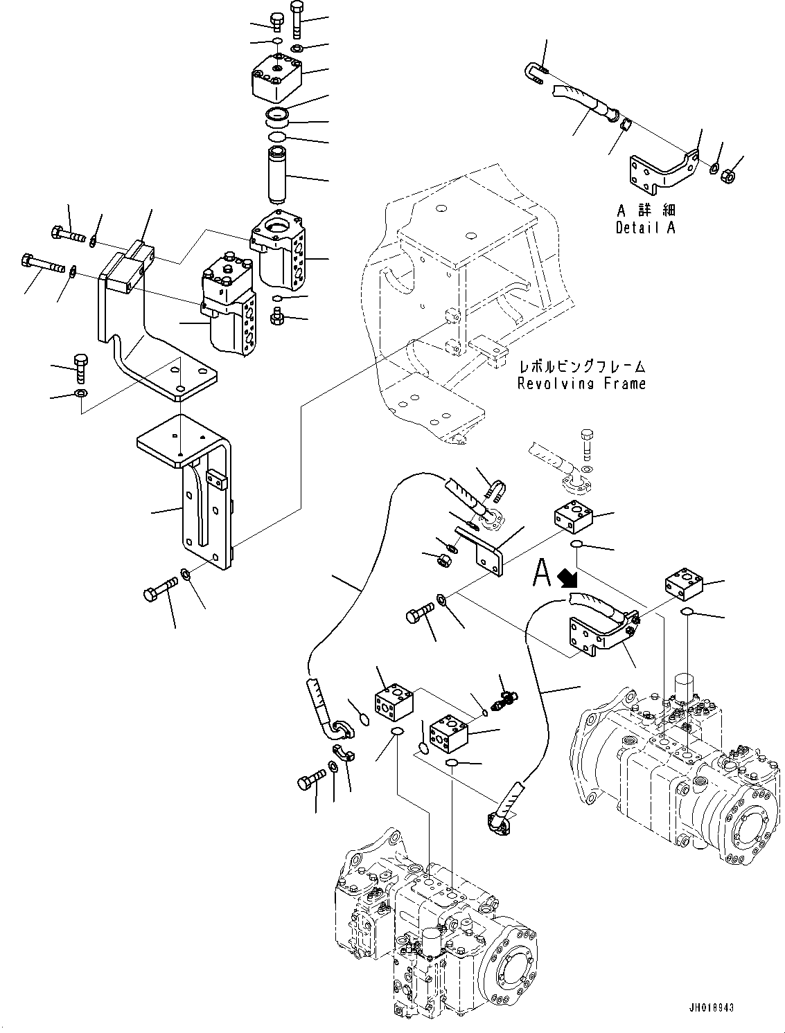 Excavators Komatsu / PC700LC-11 S/N 80013-UP(PC00032U) / Delivery Piping, (1/2)(H007001 : H0312-001001)