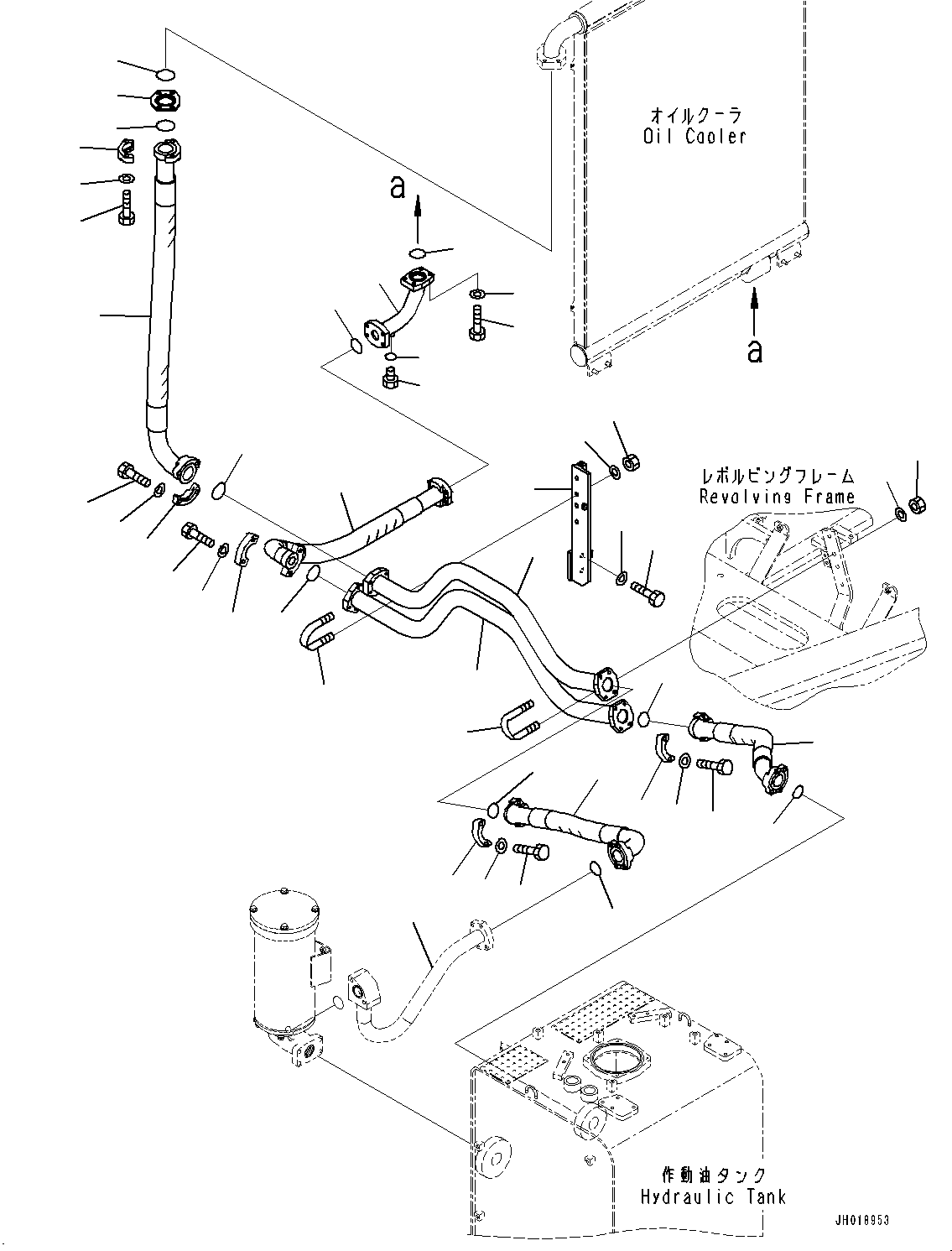 Excavators Komatsu / PC700LC-11 S/N 80013-UP(PC00032U) / Oil Cooler Piping(H008001 : H0320-001001)