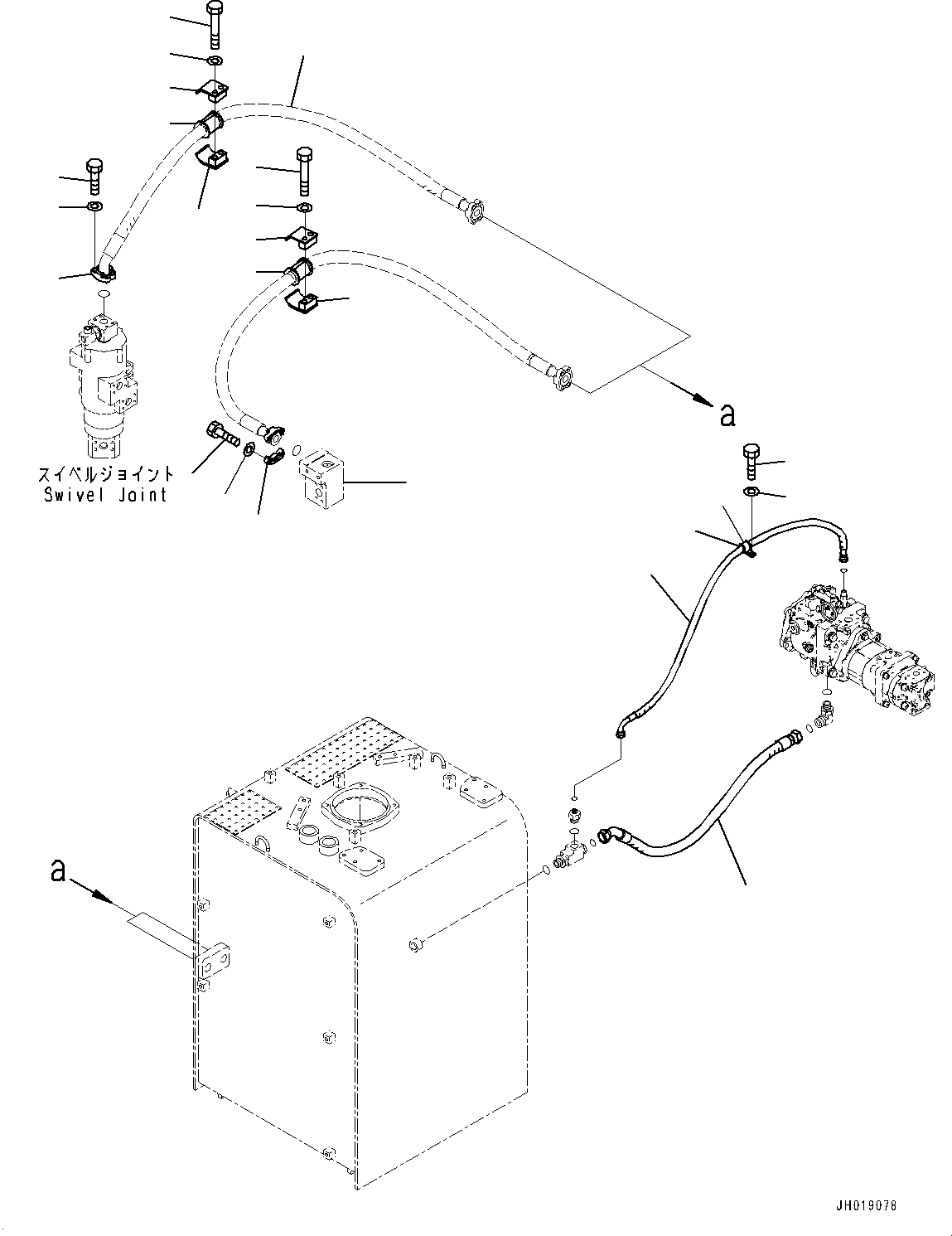 Excavators Komatsu / PC700LC-11 S/N 80013-UP(PC00032U) / Drain Piping, (2/2)(H010002 : H0340-001002)