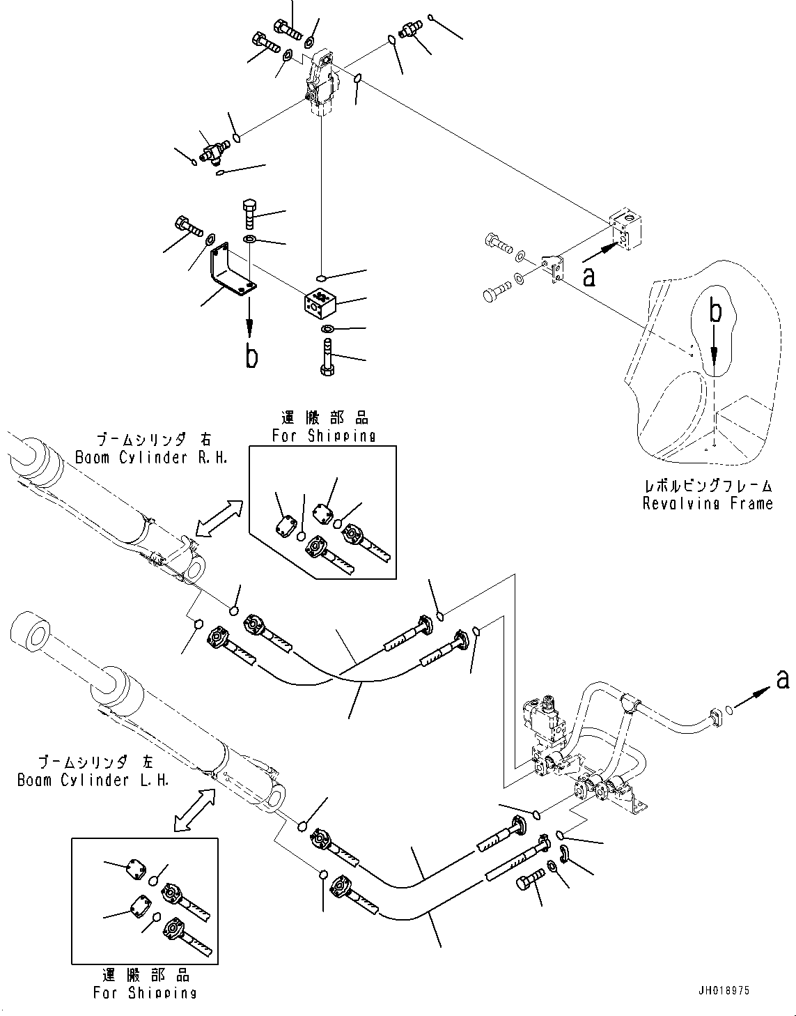 Excavators Komatsu / PC700LC-11 S/N 80013-UP(PC00032U) / Boom Piping, Mounting and Piping(H011006 : H1210-001006)