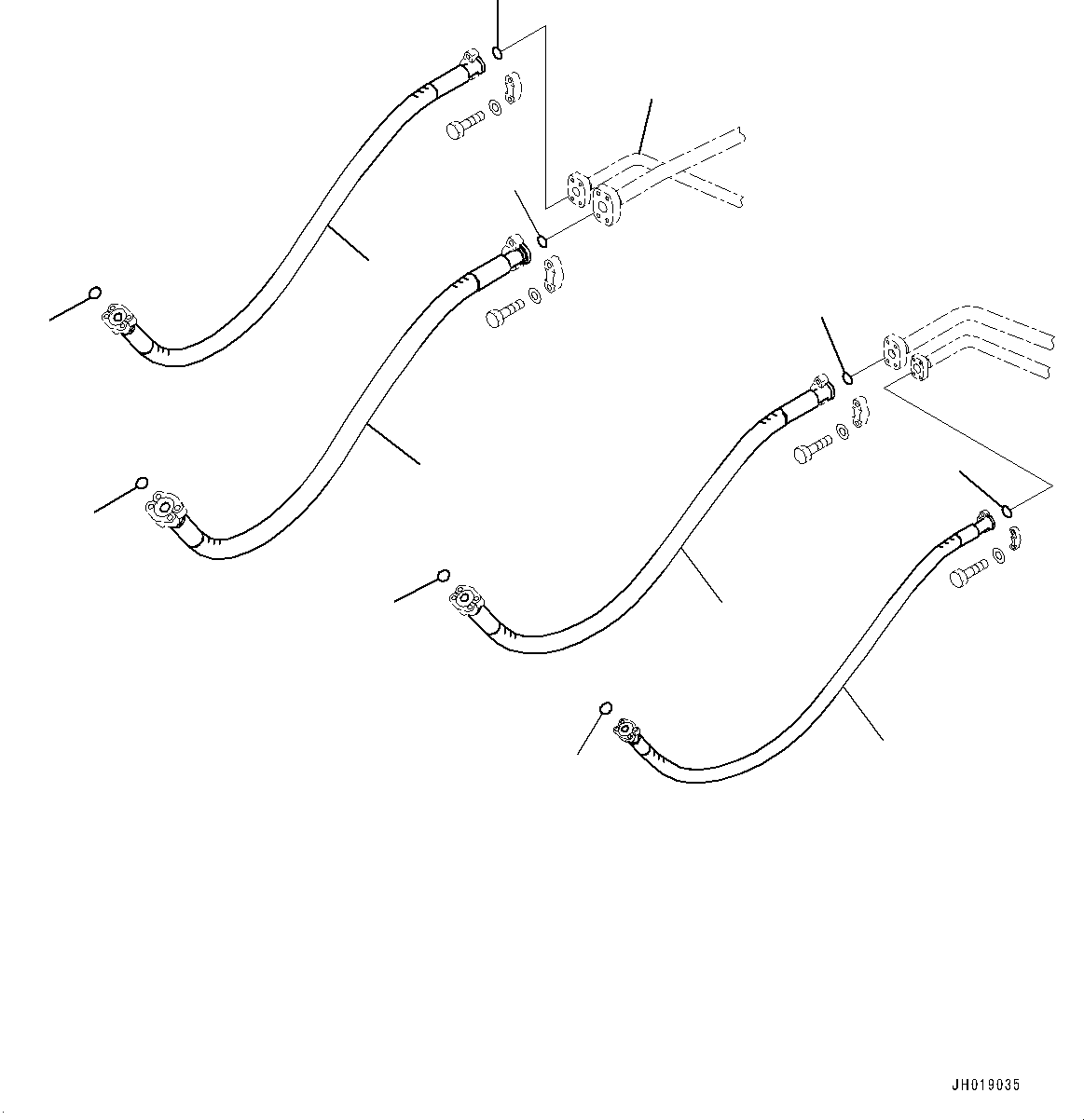Excavators Komatsu / PC700LC-11 S/N 80013-UP(PC00032U) / Arm and Bucket Piping, Hose(H012007 : H1220-001007)