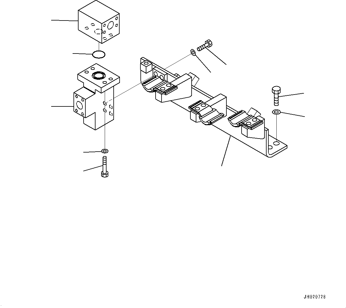 Excavators Komatsu / PC700LC-11 S/N 80013-UP(PC00032U) / Hydraulic Drift Prevention Valve Piping, Without Boom Hydraulic Drift Prevention Valve(H013001 : H1240-001001)