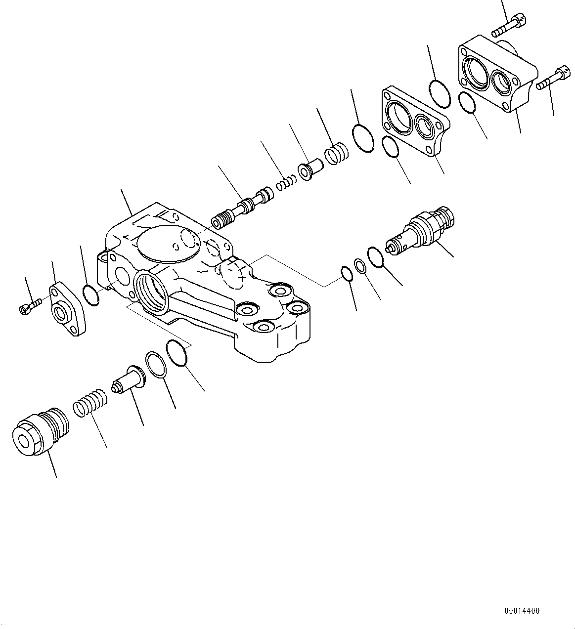 Excavators Komatsu / PC700LC-11 S/N 80013-UP(PC00032U) / Anti-drop Valve, Boom, Boom Anti-drop Valve, L.H.(H015001 : H1250-001001)
