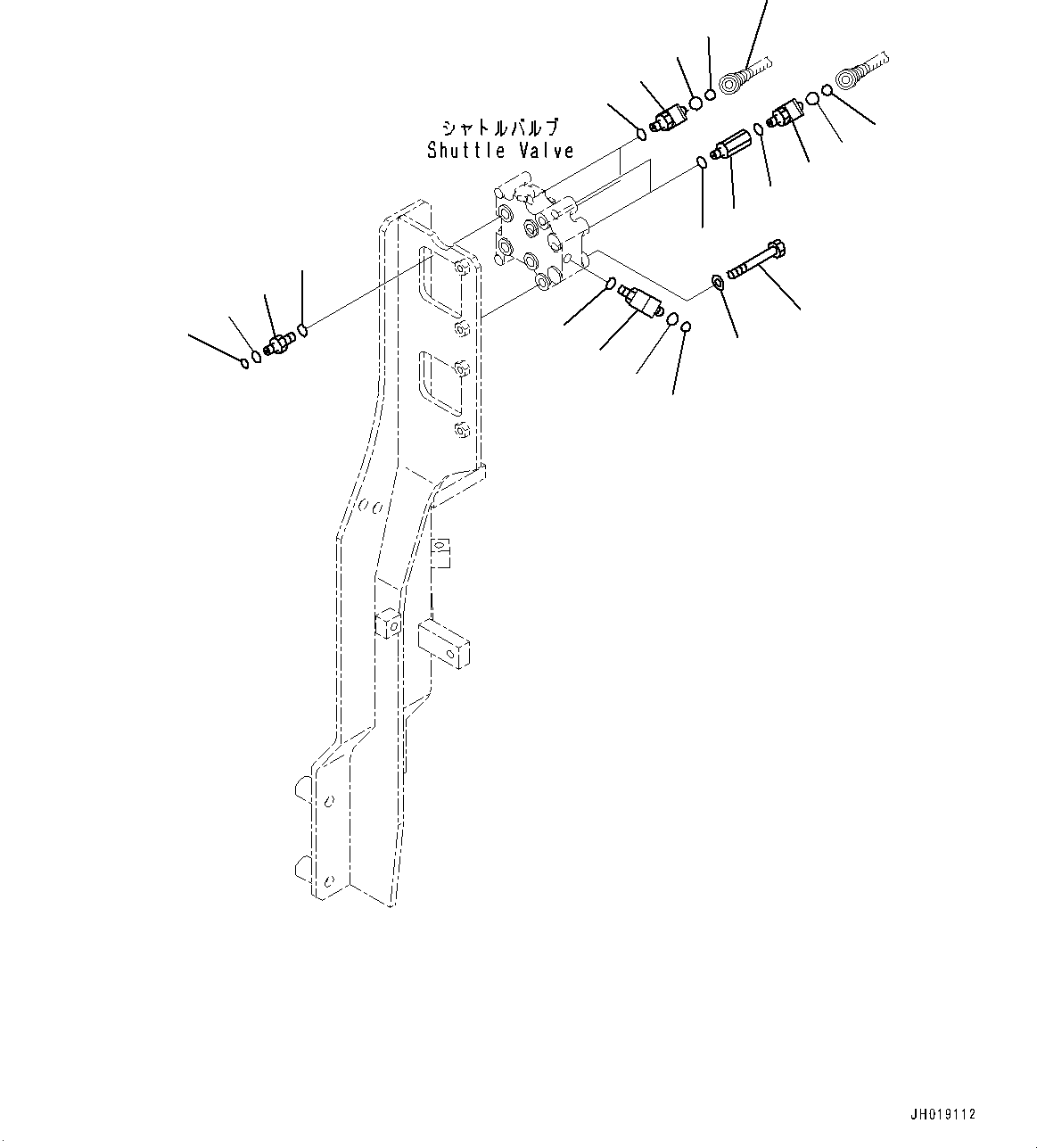 Excavators Komatsu / PC700LC-11 S/N 80013-UP(PC00032U) / Shuttle Valve Piping, Related Parts (1/2)(H022003 : H1833-001003)
