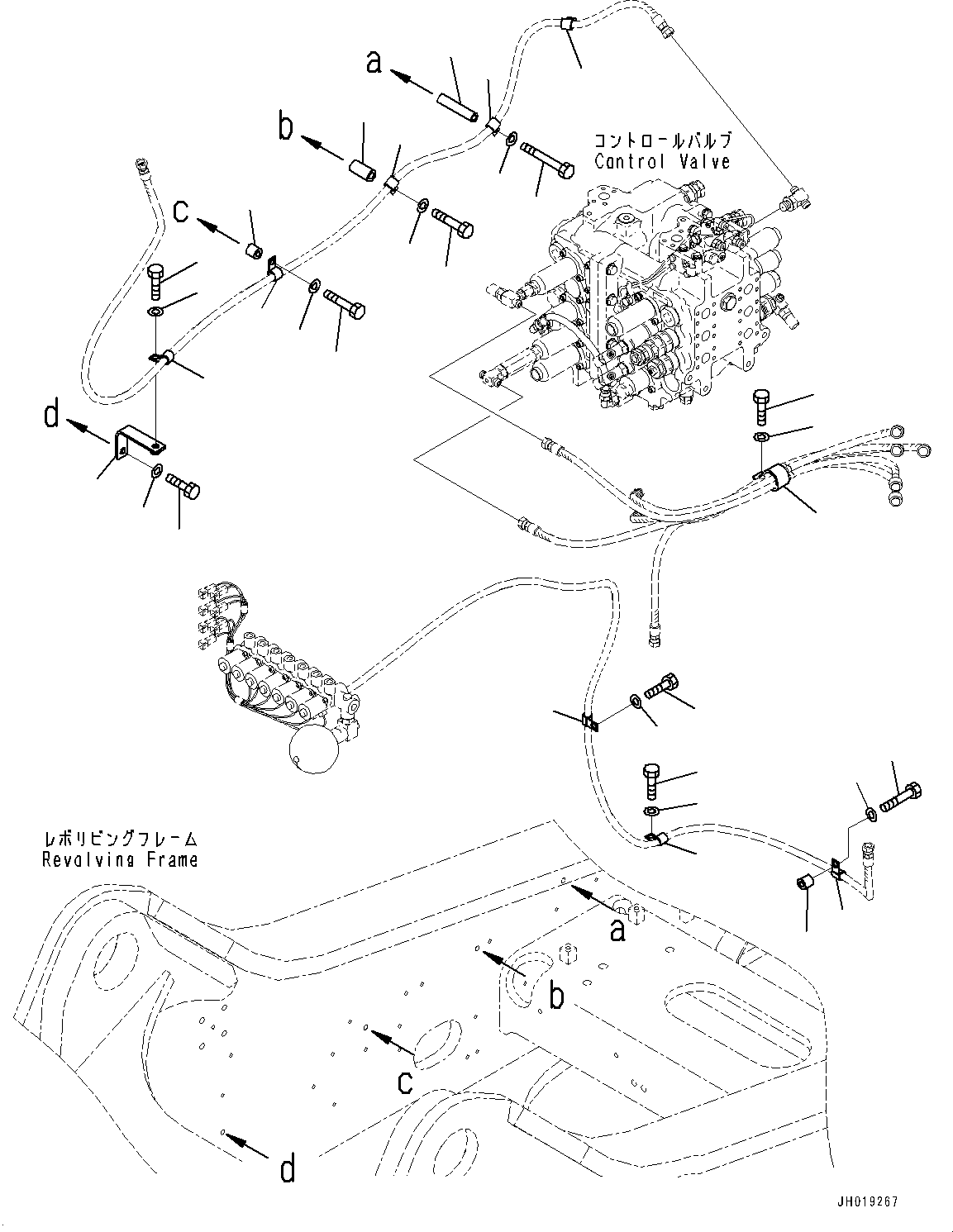 Excavators Komatsu / PC700LC-11 S/N 80013-UP(PC00032U) / Proportional Pressure Control (PPC) Main Piping, Clamp(H023003 : H1840-001003)