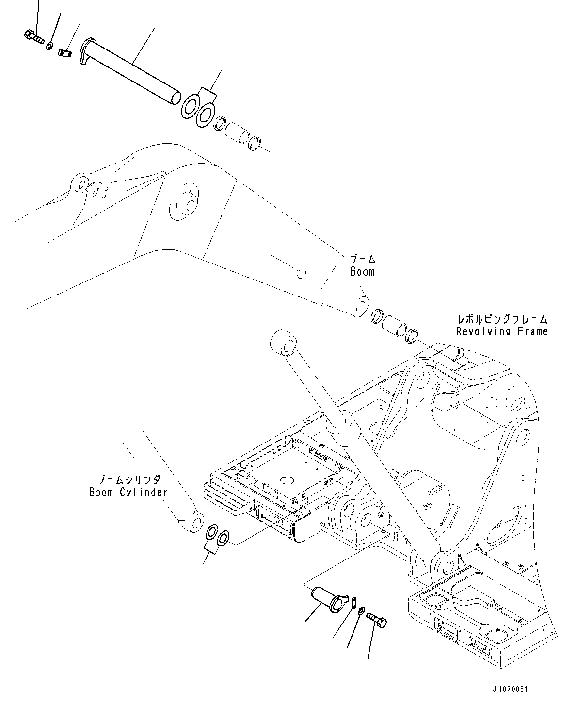 Komatsu parts book diagram for PC700LC-11 S/N 80013-UP: BOOM FOOT PIN