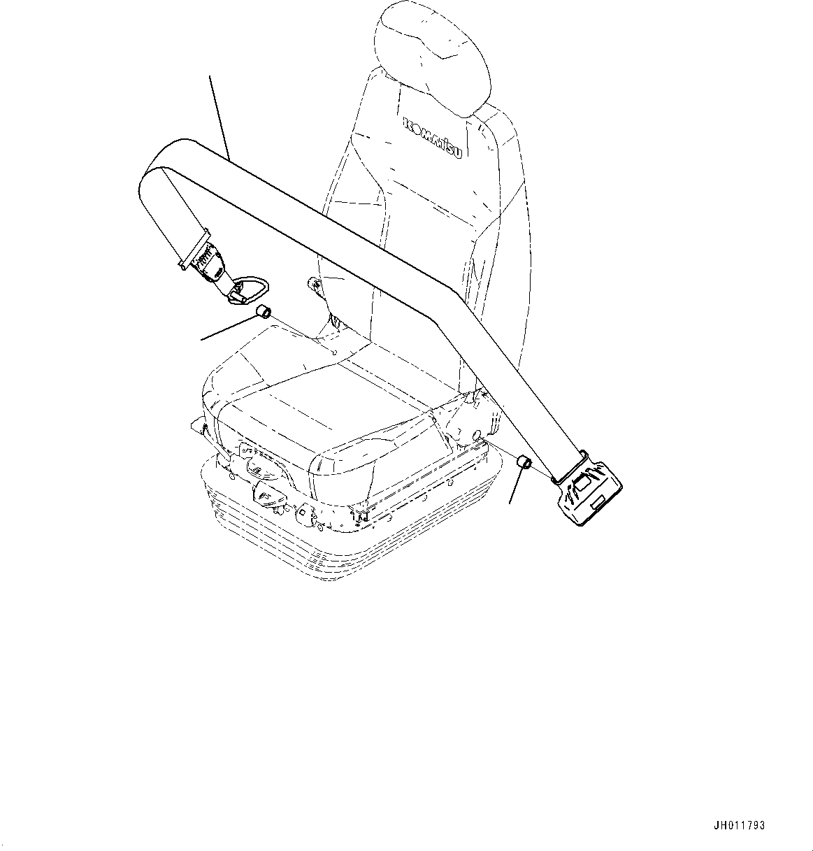 Excavators Komatsu / PC700LC-11 S/N 80013-UP(PC00032U) / Seat Belt(K002001 : K0160-001001)